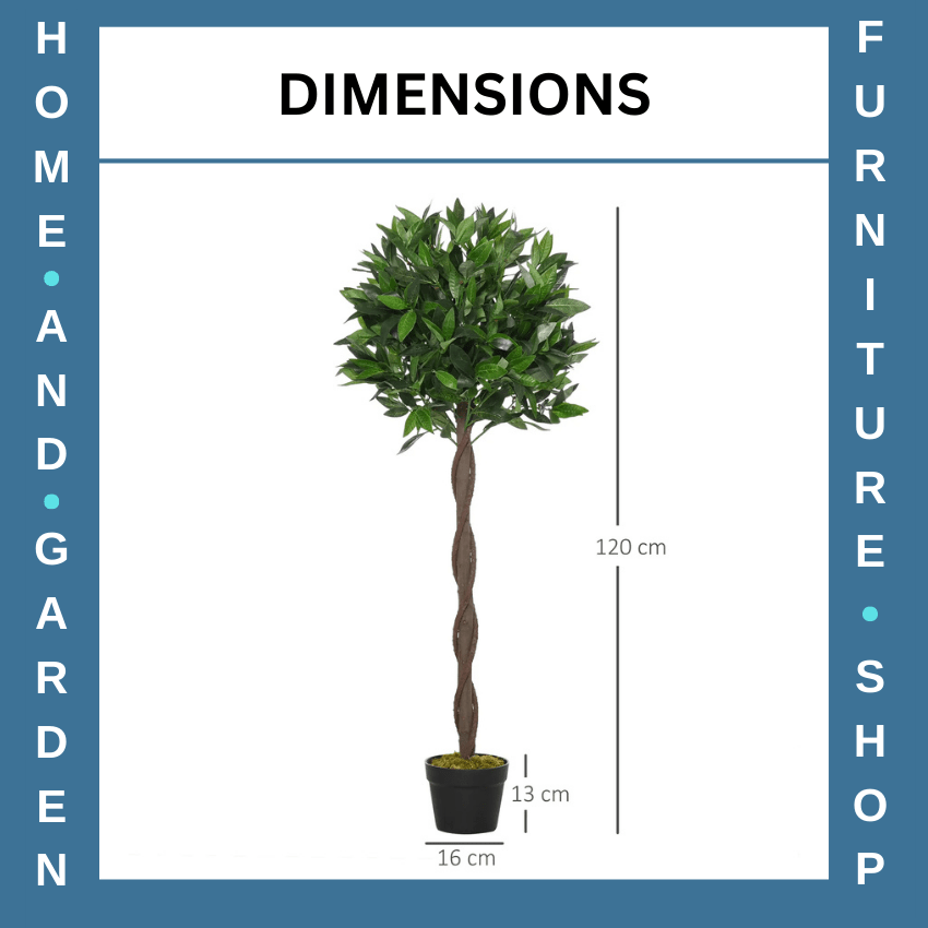 Set of 2 Artificial Bay Laurel Topiary Trees in Pots 120cm for Indoor Use Green - Home and Garden Furniture Shop - rustic - furniture