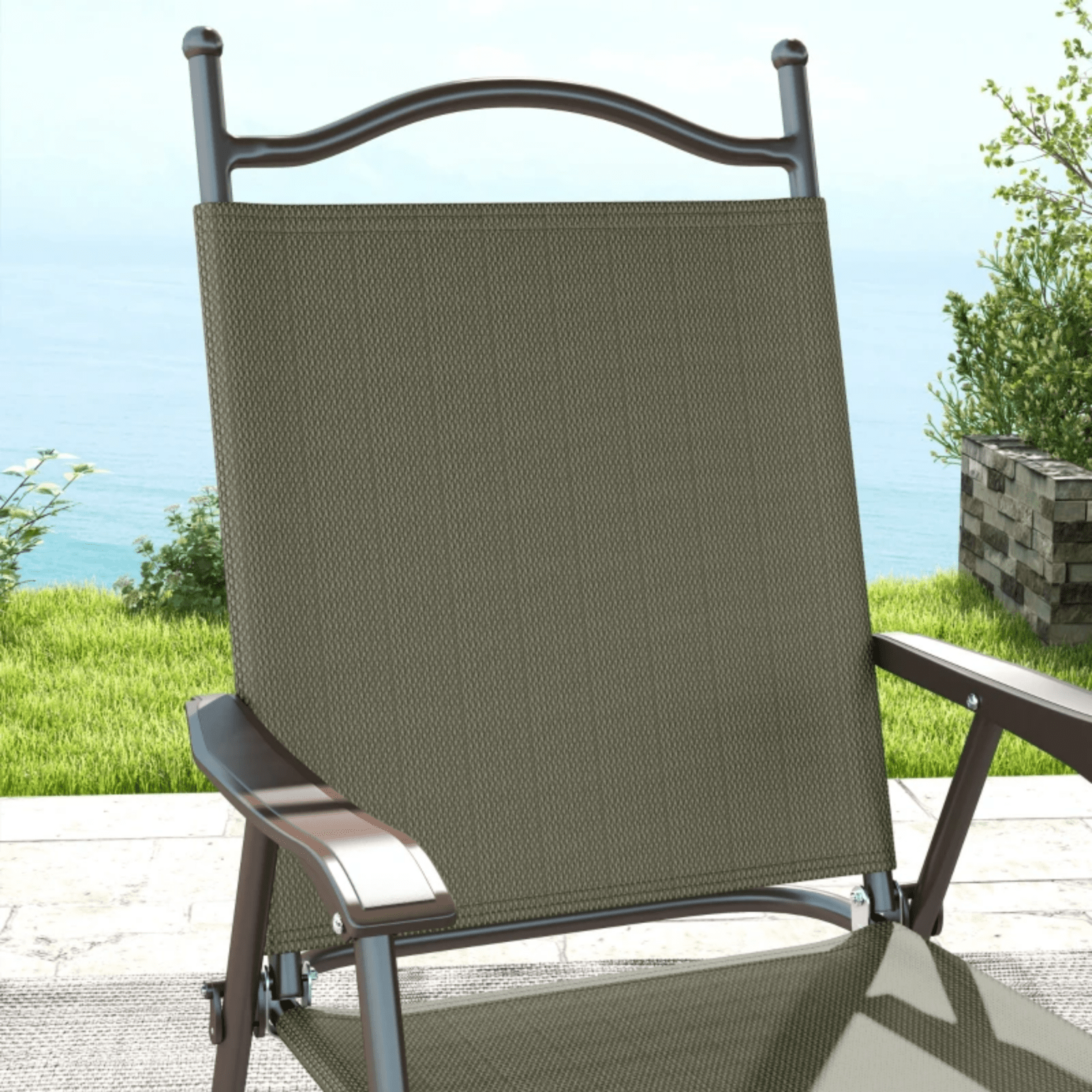 Set of 2 Folding Garden Chairs Patio Balcony Foldable Deck Chair Camping Seat - Home and Garden Furniture Shop - #rustic - furniture#