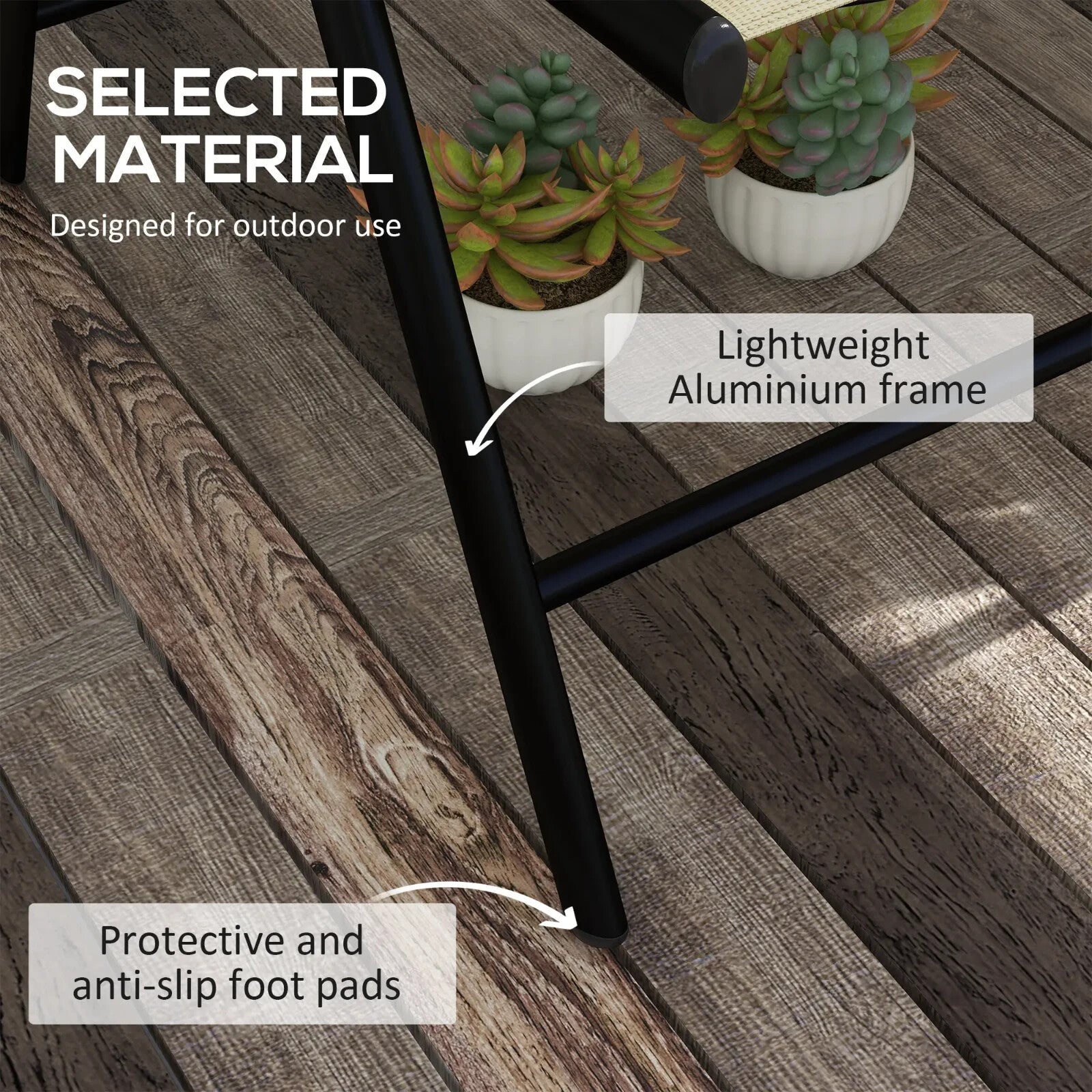 Set of 2 Folding Garden Chairs with Adjustable Back Aluminium Patio Mesh Seat - Home and Garden Furniture Shop - rustic - furniture