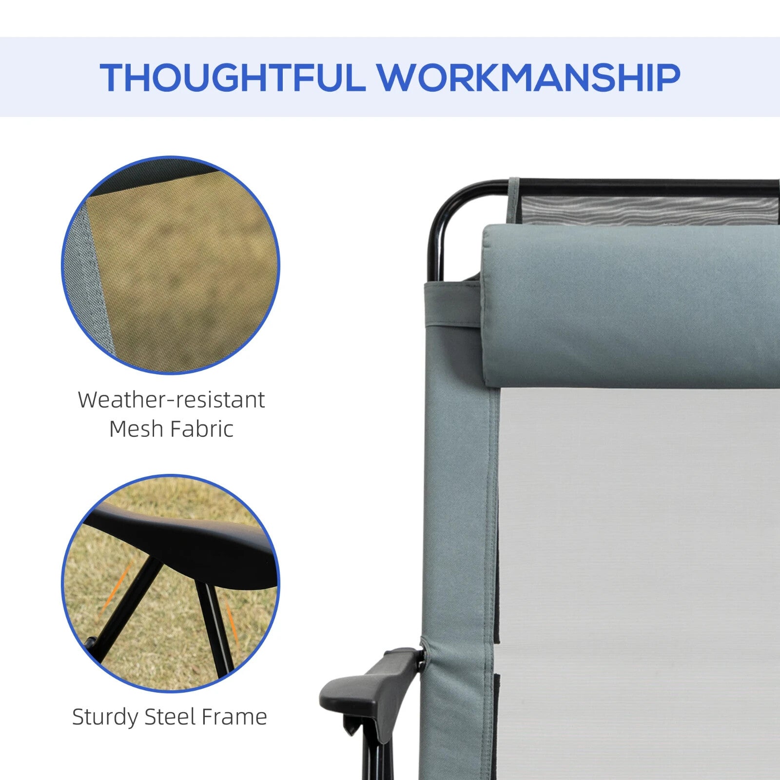 Set of 2 Folding Recliner Chairs with Adjustable Backrest for Outdoor Patio - Home and Garden Furniture Shop - rustic - furniture