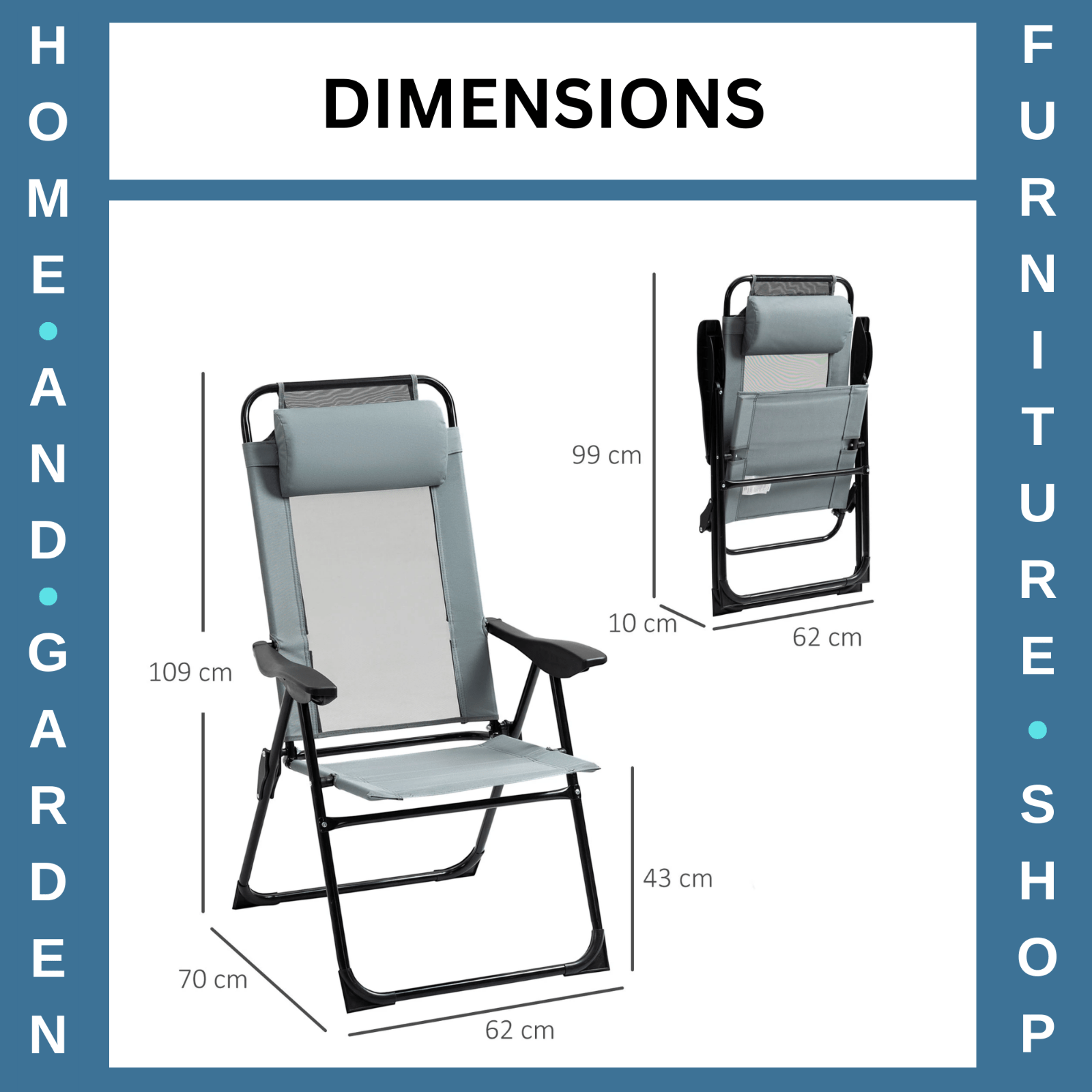 Set of 2 Folding Recliner Chairs with Adjustable Backrest for Outdoor Patio - Home and Garden Furniture Shop - rustic - furniture