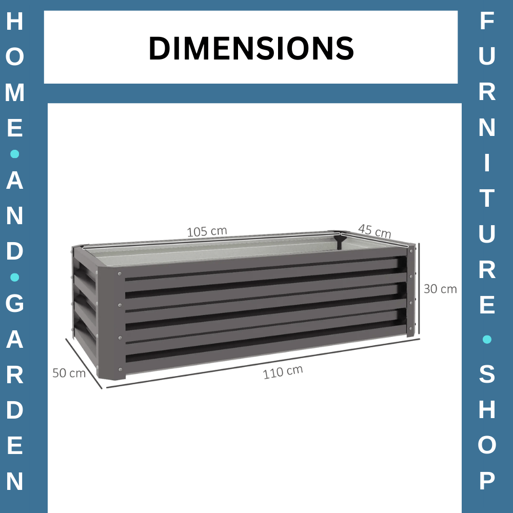 Set of 2 Garden Steel Raised Beds Outdoor Planter Box for Flowers & Vegetables - Home and Garden Furniture Shop - #rustic - furniture#