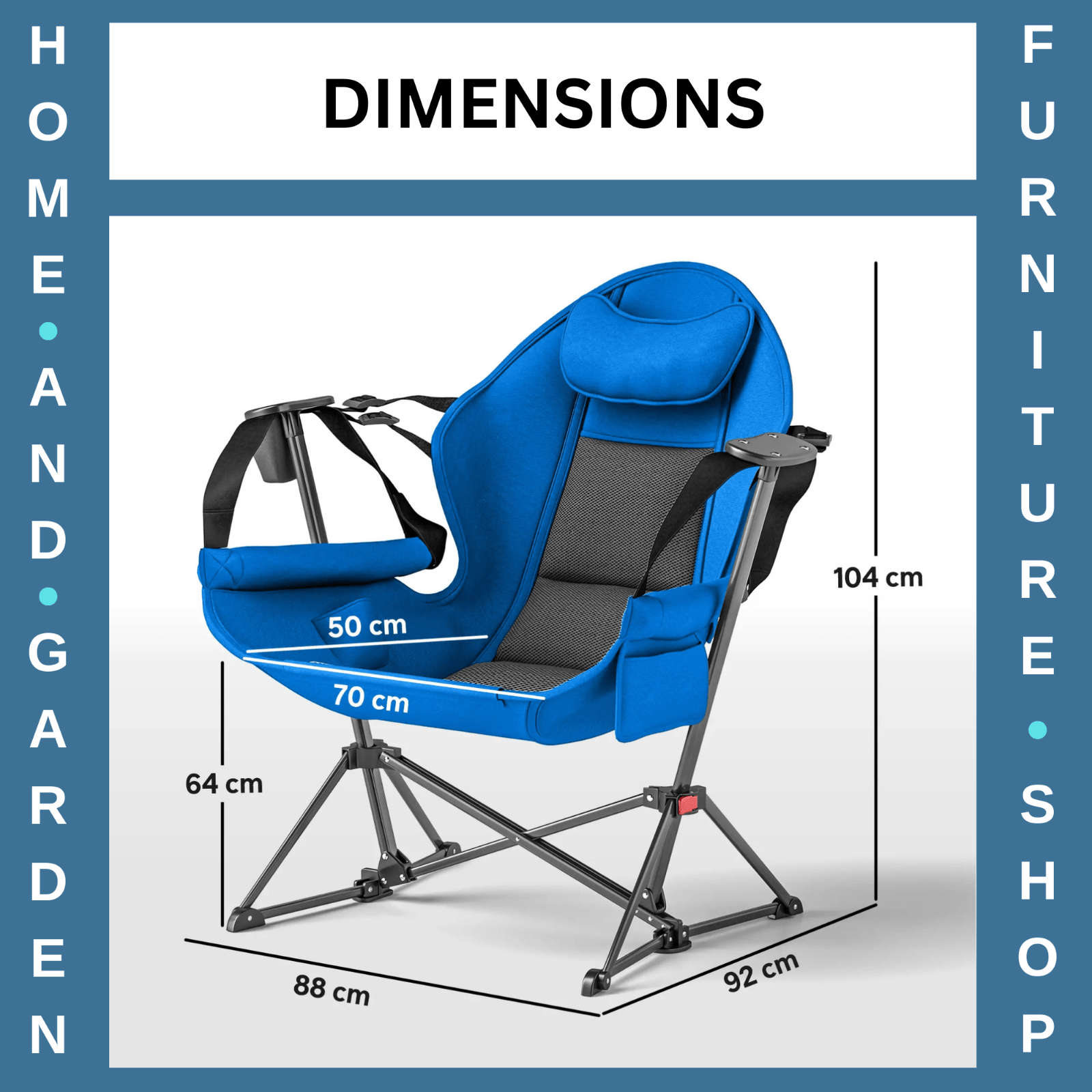 Set of 2 Hammock Camping Chairs Adjustable Back Swinging Portable Camp Chairs - Home and Garden Furniture Shop - rustic - furniture