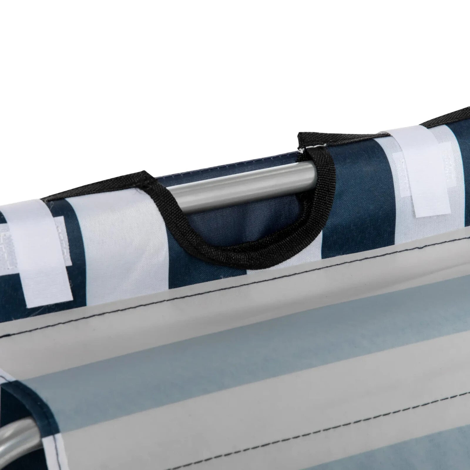 Set of 2 Outdoor Beach Mats Steel Reclining Chairs with Pillow for Garden Blue - Home and Garden Furniture Shop - rustic - furniture