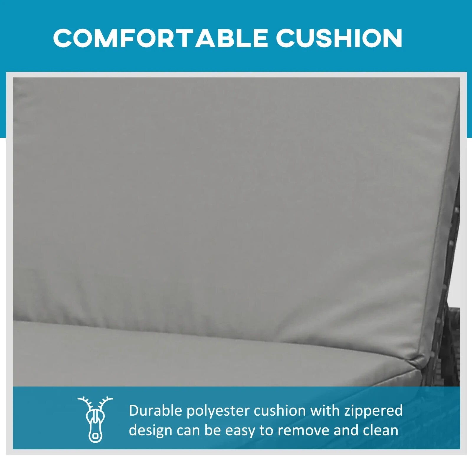 Set of 2 PE Rattan Sun Loungers with Cushion 5 Level Recliner Outdoor Garden Use - Home and Garden Furniture Shop - rustic - furniture