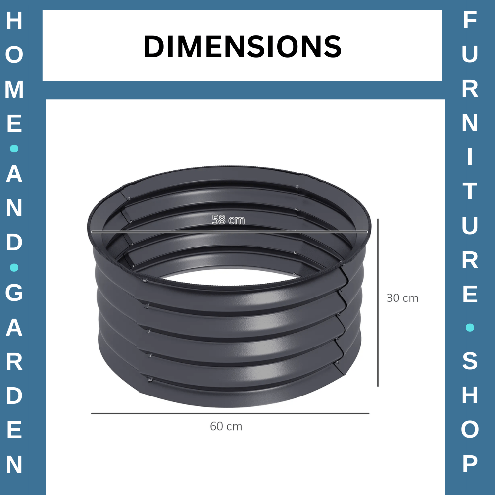 Set of 2 Raised Garden Bed Metal Planter Boxes Easy to Assemble Stock Tank Grey - Home and Garden Furniture Shop - rustic - furniture