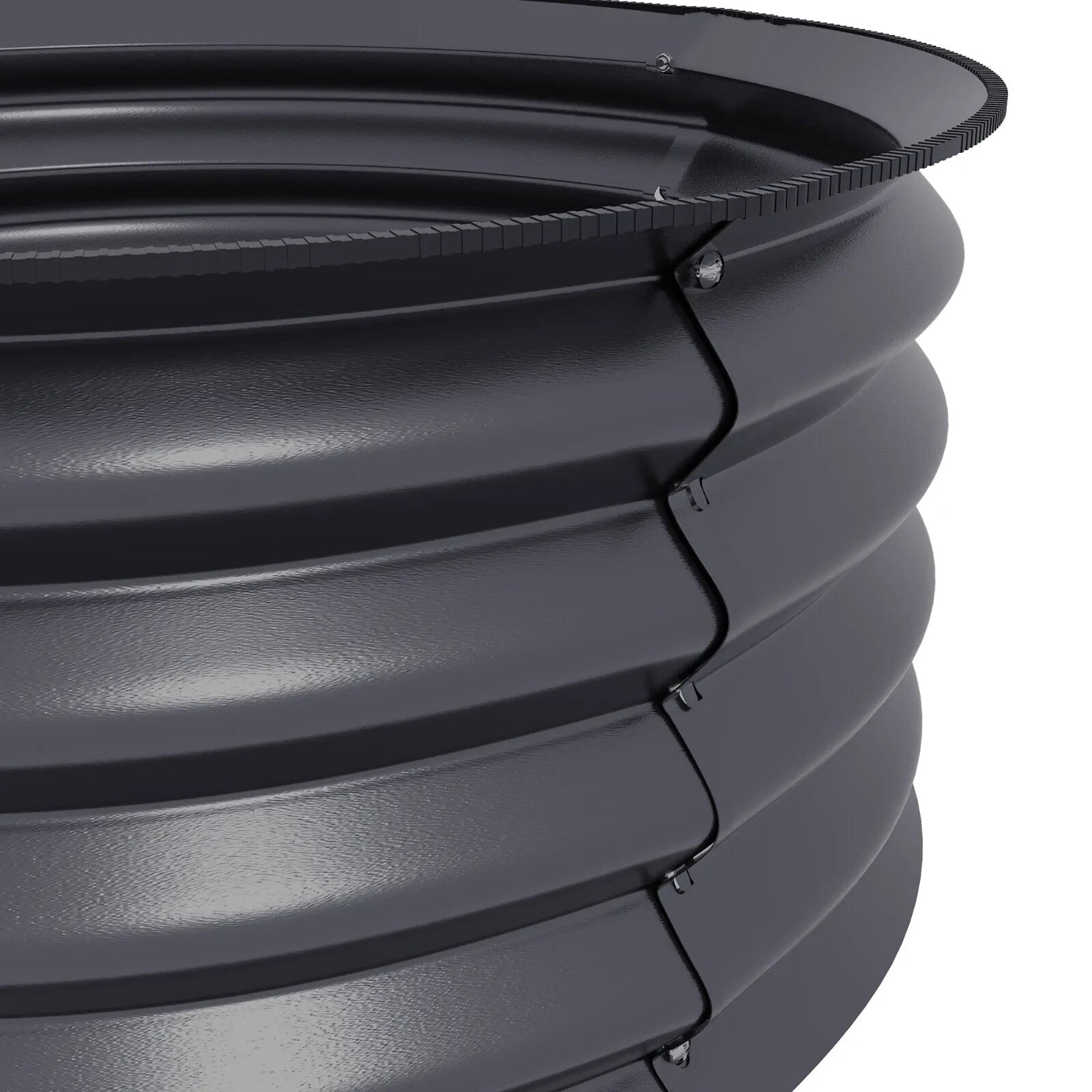 Set of 2 Raised Garden Bed Metal Planter Boxes Easy to Assemble Stock Tank Grey - Home and Garden Furniture Shop - rustic - furniture