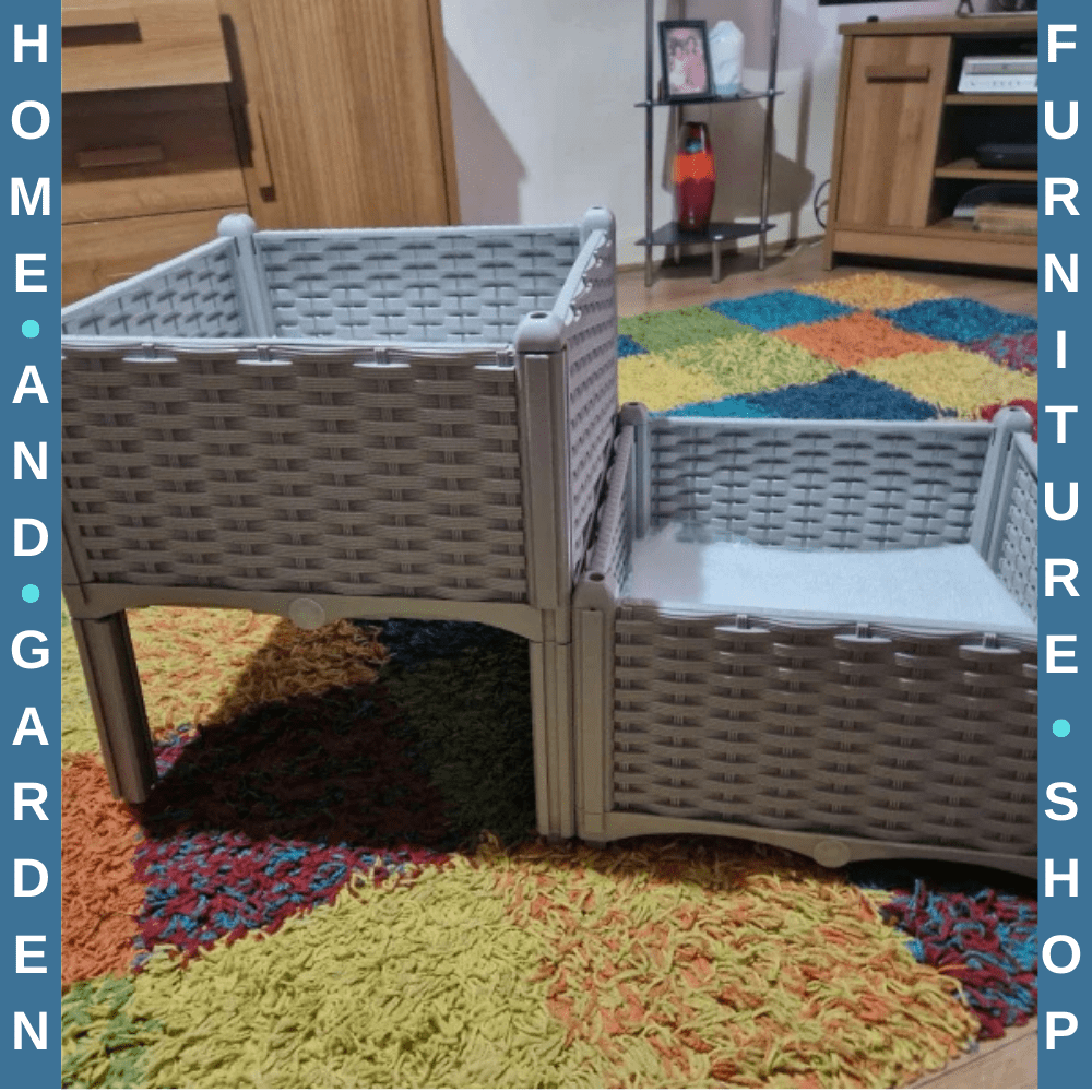 Set of 2 Raised Garden Bed Planter Box 40L x 40W x 44H cm for Vegetables, Herbs - Home and Garden Furniture Shop - rustic - furniture