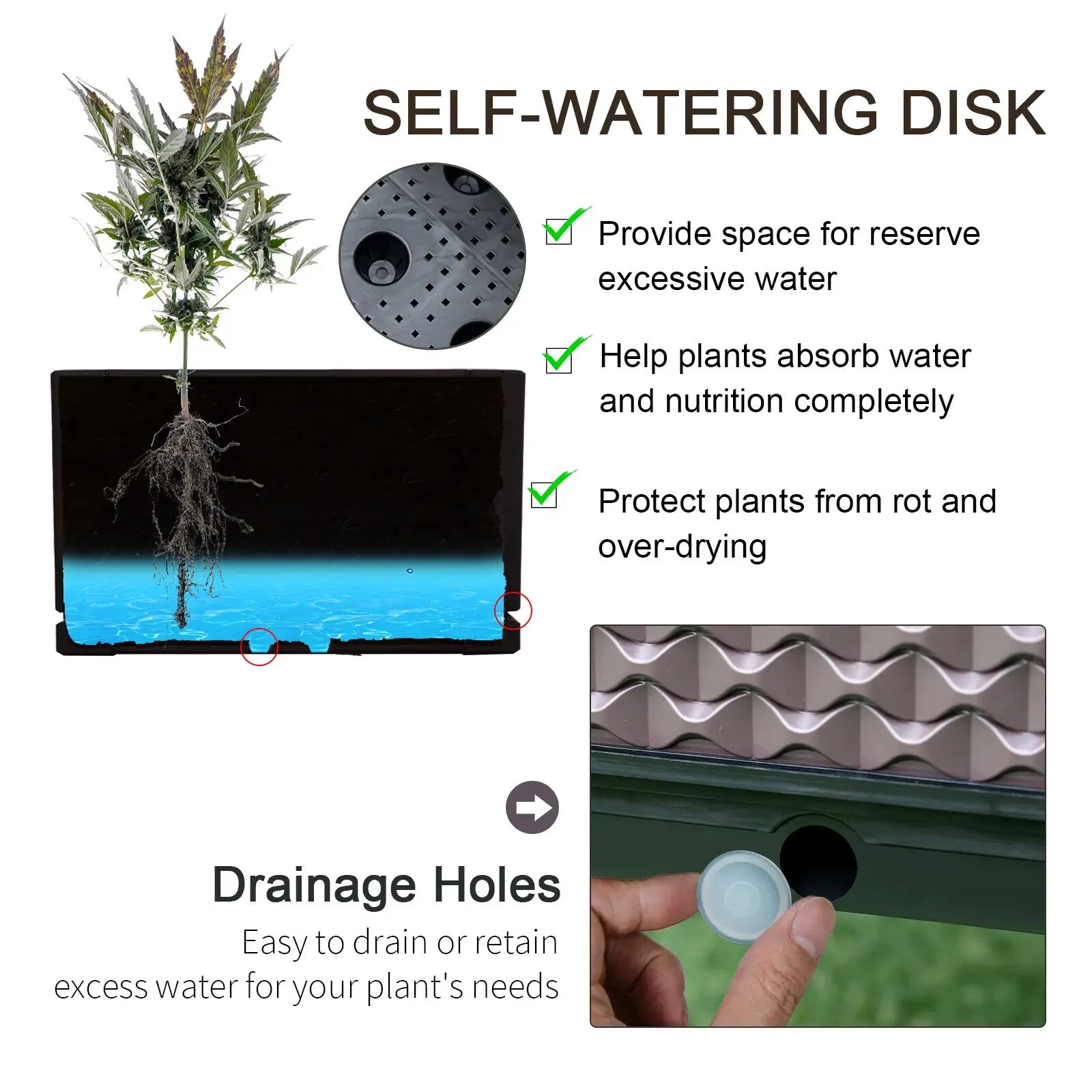 Set of 2 Raised Garden Beds with Self - Watering Design – Elevated Planter Boxes - Home and Garden Furniture Shop - rustic - furniture