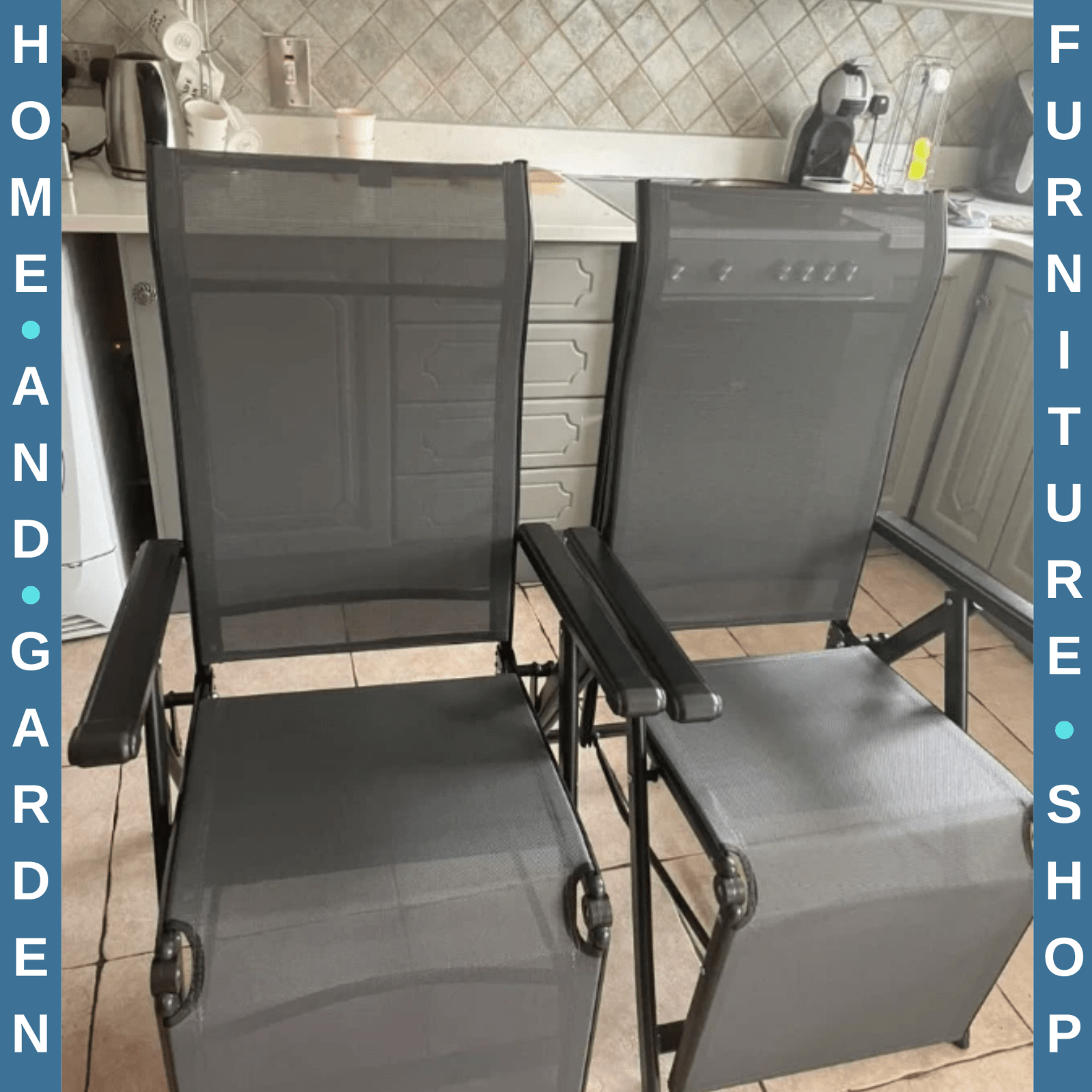 Set of 2 Recliner Lounge Chairs with Adjustable Backrest for Patio or Garden - Home and Garden Furniture Shop - rustic - furniture