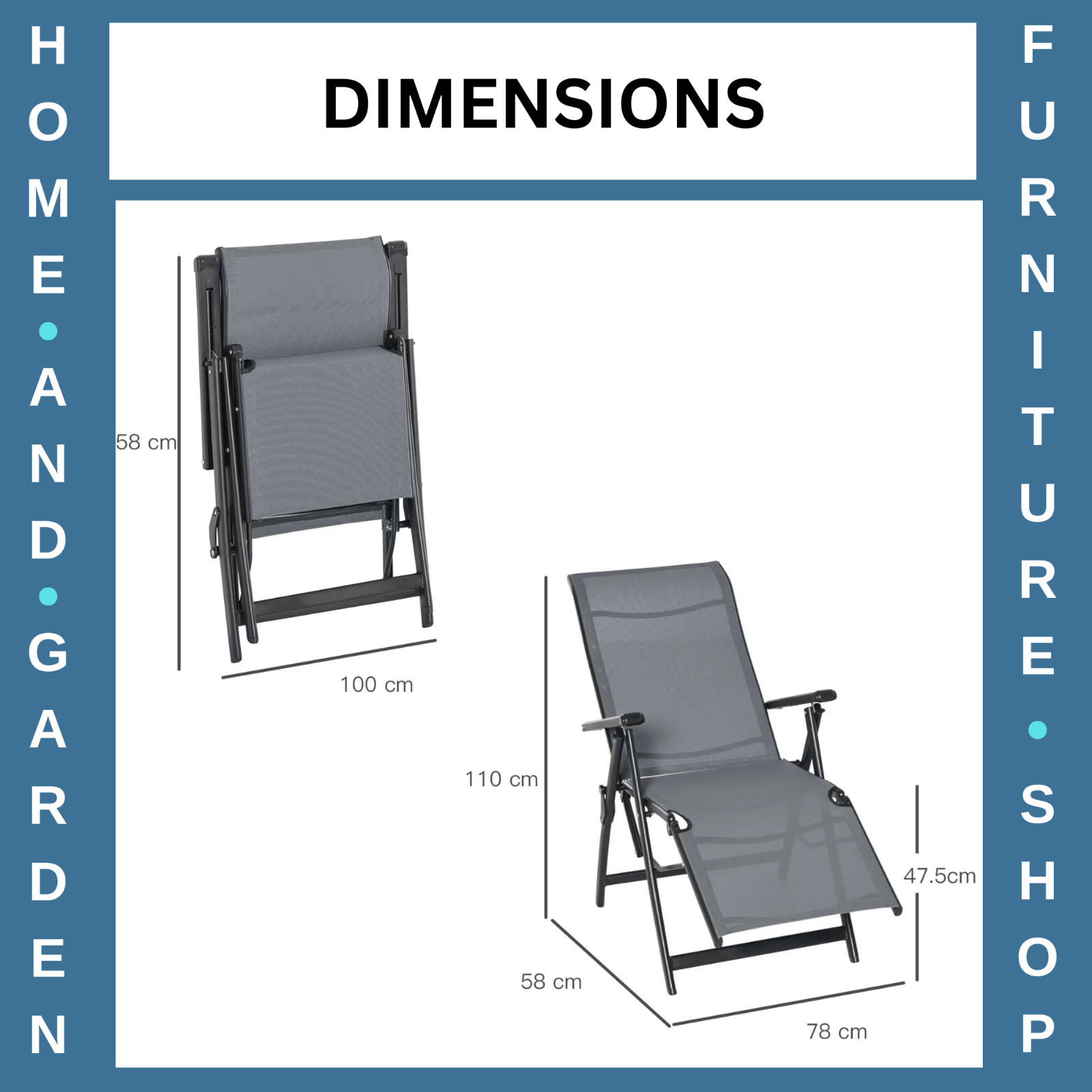 Set of 2 Recliner Lounge Chairs with Adjustable Backrest for Patio or Garden - Home and Garden Furniture Shop - rustic - furniture