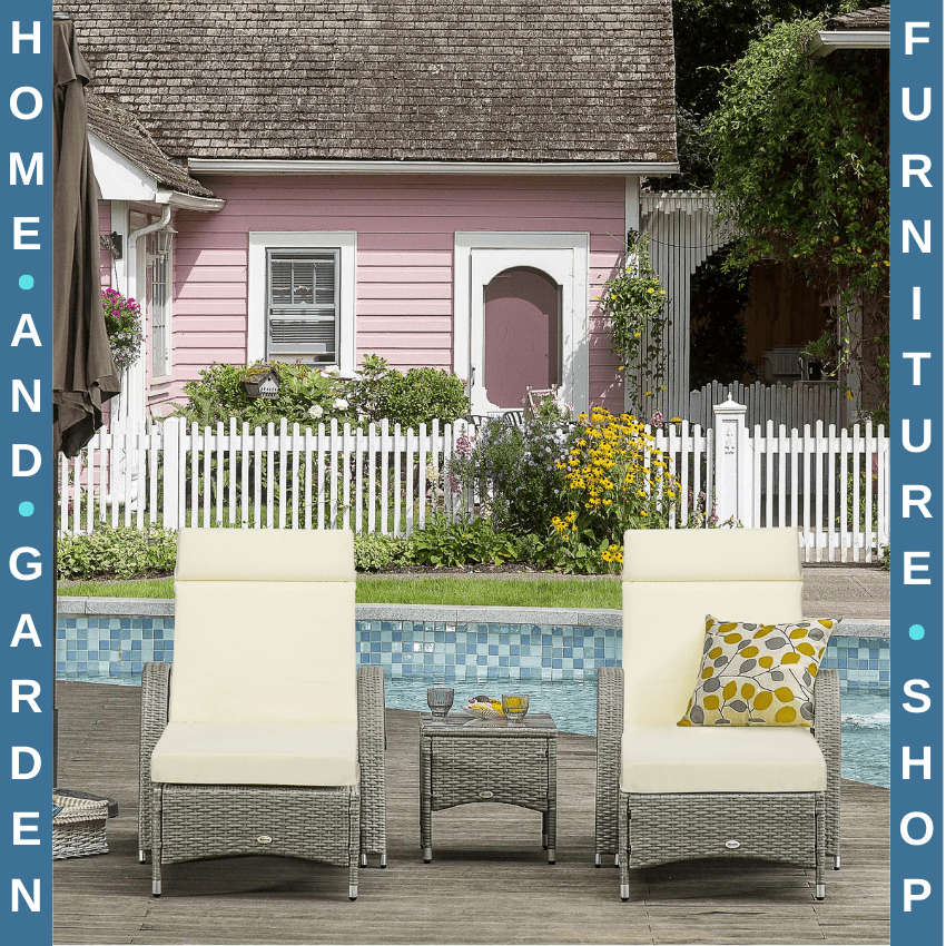 Set of 2 Sun Lounger Cushions 196x55cm for Rattan Furniture w/ Ties Outdoor Use - Home and Garden Furniture Shop - rustic - furniture