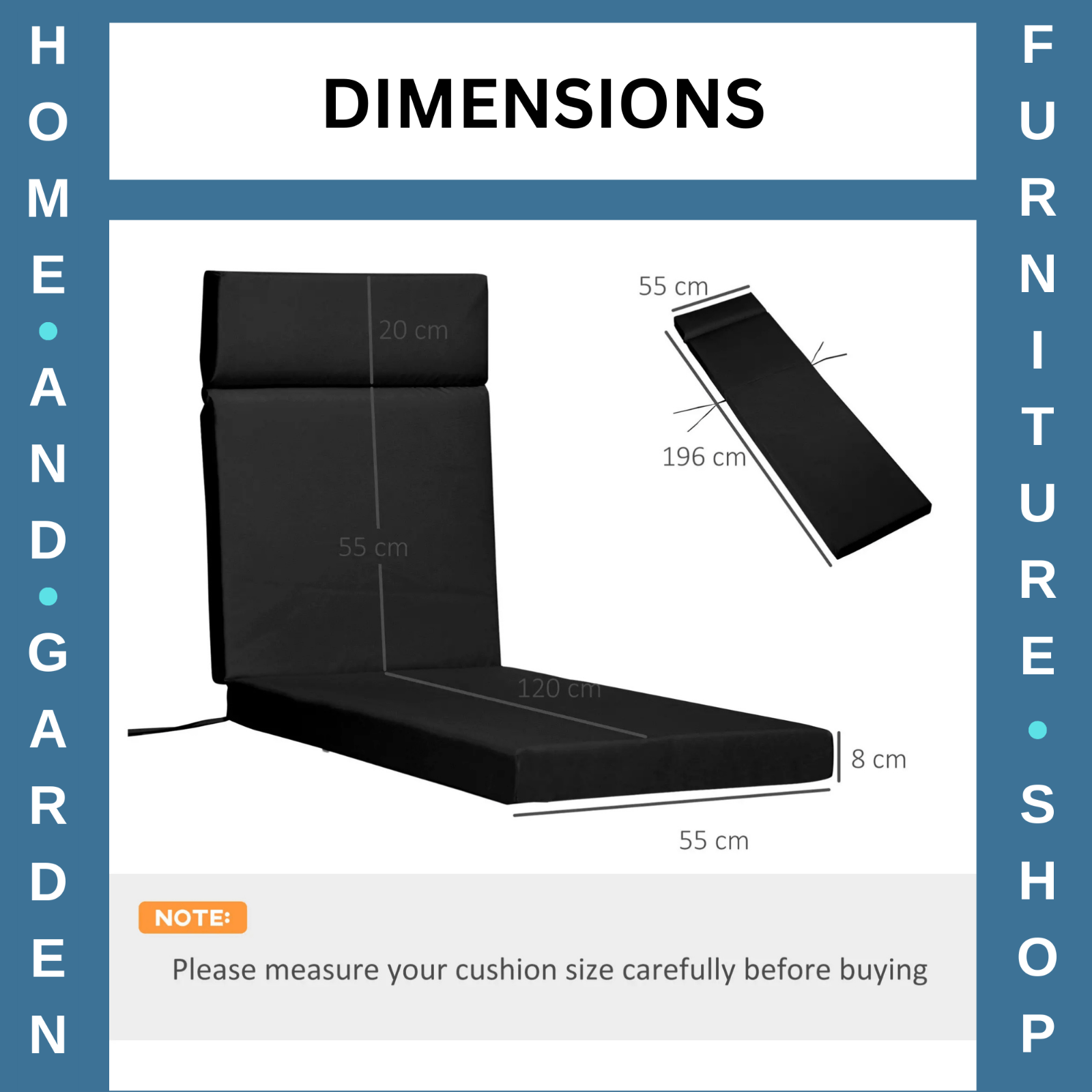 Set Of 2 Sun Lounger Cushions For Rattan Furniture With Ties Replacement Black - Home and Garden Furniture Shop - rustic - furniture