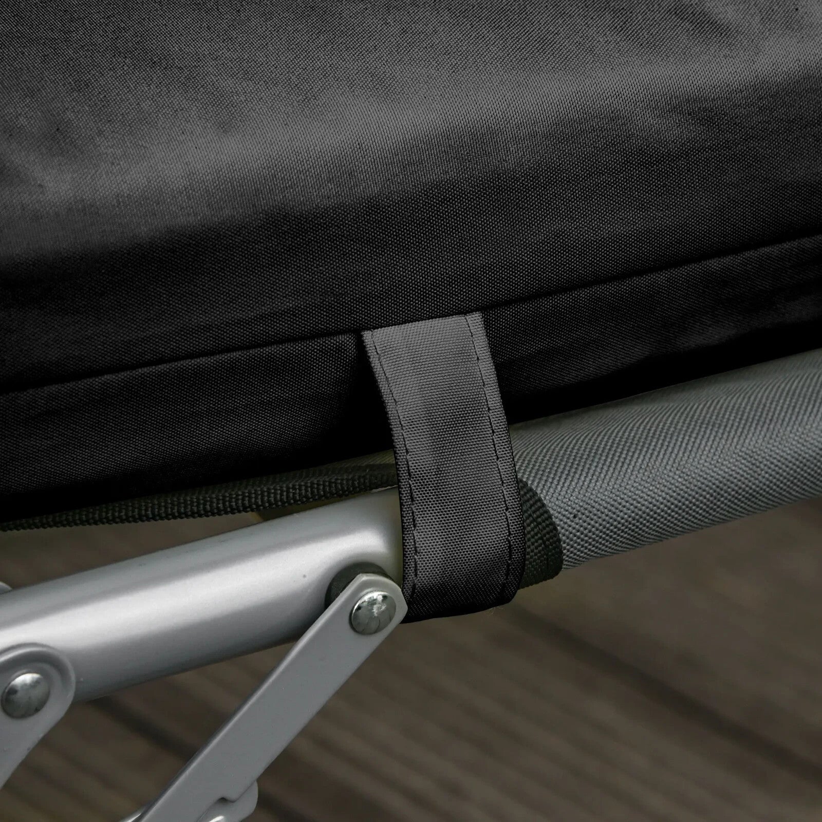 Set Of 2 Sun Lounger Cushions For Rattan Furniture With Ties Replacement Black - Home and Garden Furniture Shop - rustic - furniture