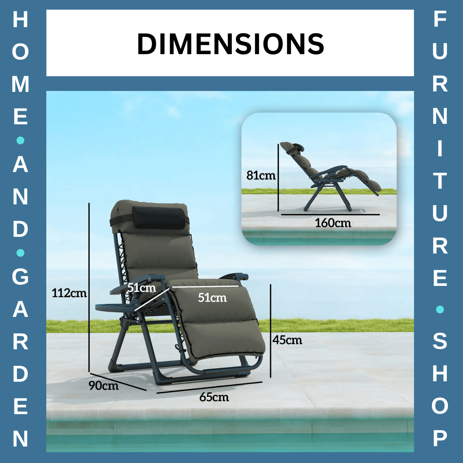 Set of 2 Zero Gravity Recliner Chairs Folding Garden Loungers w/ Cushion Outdoor - Home and Garden Furniture Shop - rustic - furniture