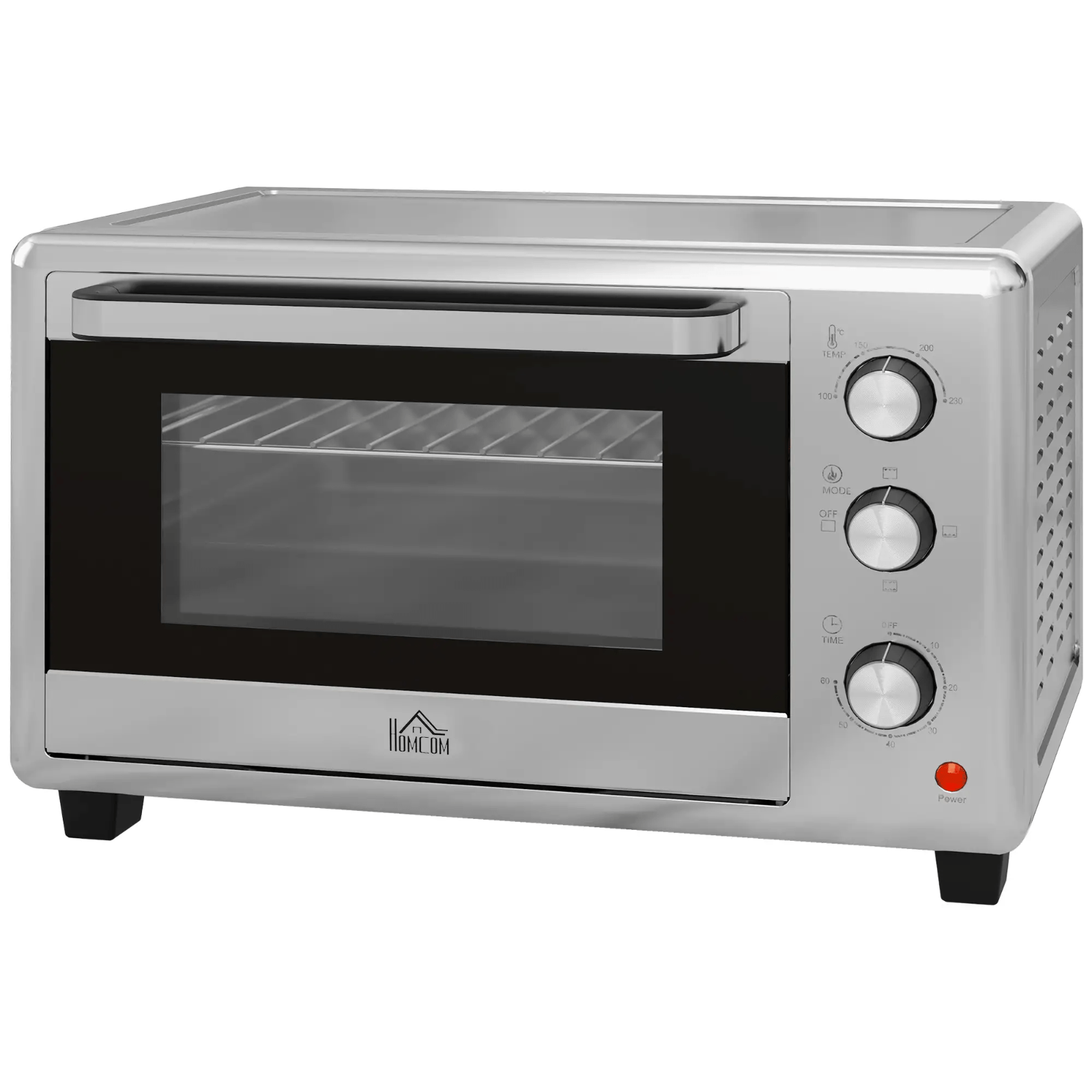 Silver 30L Mini Oven Countertop Toaster Oven Adjustable Temperature Timer 1600W - Home and Garden Furniture Shop - rustic - furniture