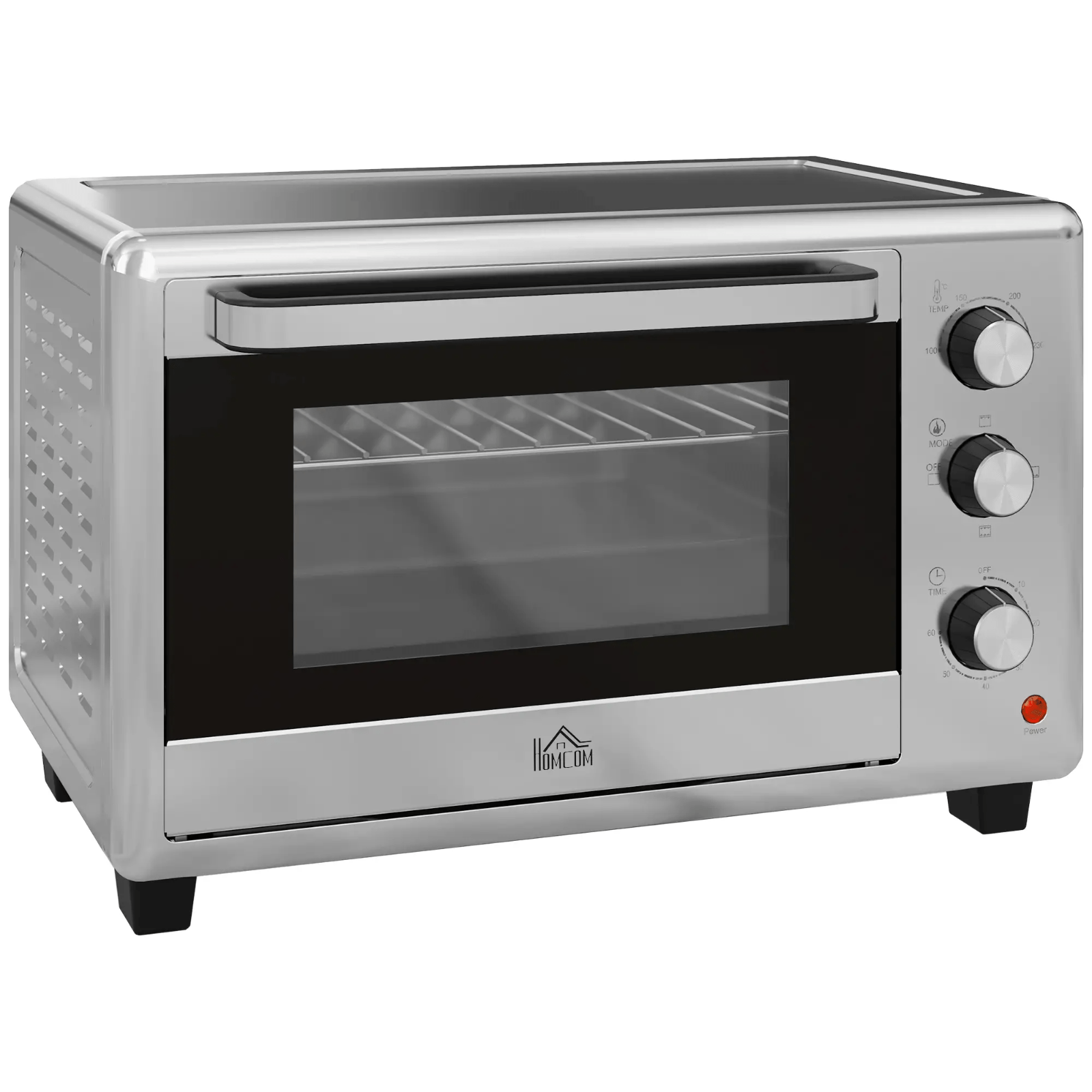 Silver 30L Mini Oven Countertop Toaster Oven Adjustable Temperature Timer 1600W - Home and Garden Furniture Shop - rustic - furniture