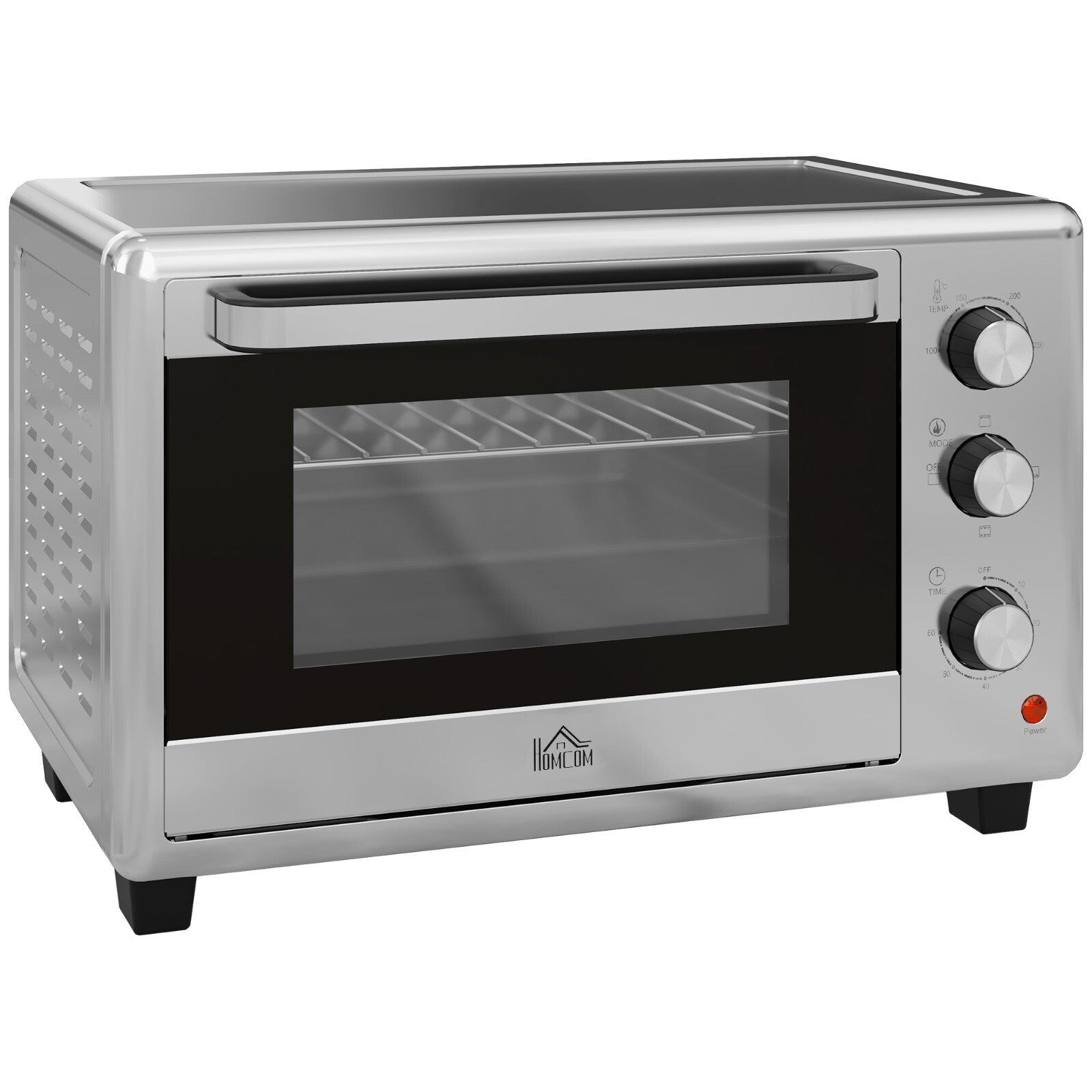 Silver 30L Mini Oven Countertop Toaster Oven Adjustable Temperature Timer 1600W - Home and Garden Furniture Shop - rustic - furniture