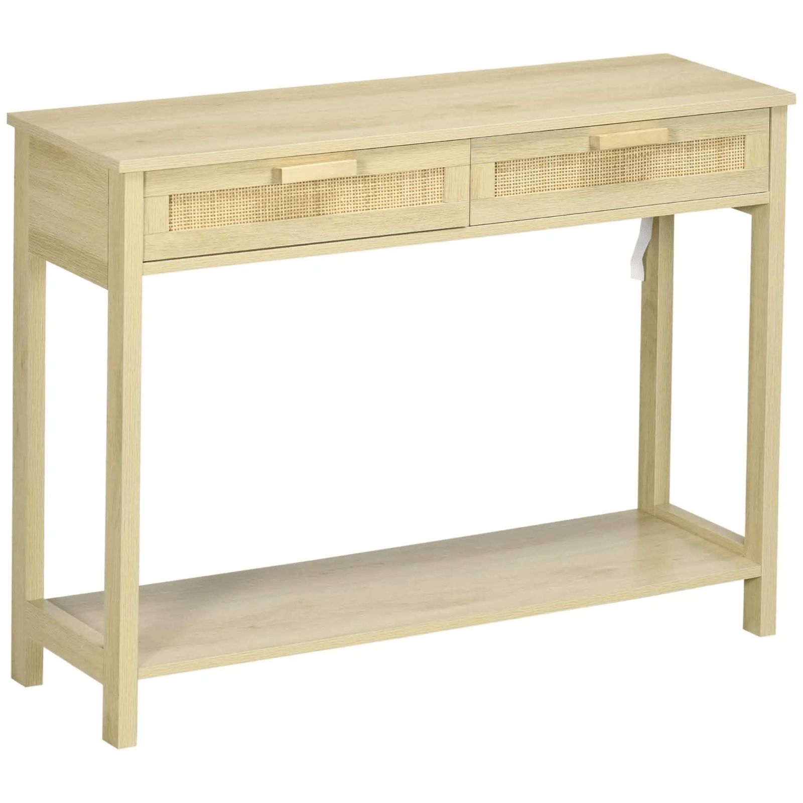 Slim Hallway Console Table Storage Shelf 2 Drawers Sofa Table Oak Wooden Effect - Home and Garden Furniture Shop - #rustic - furniture#