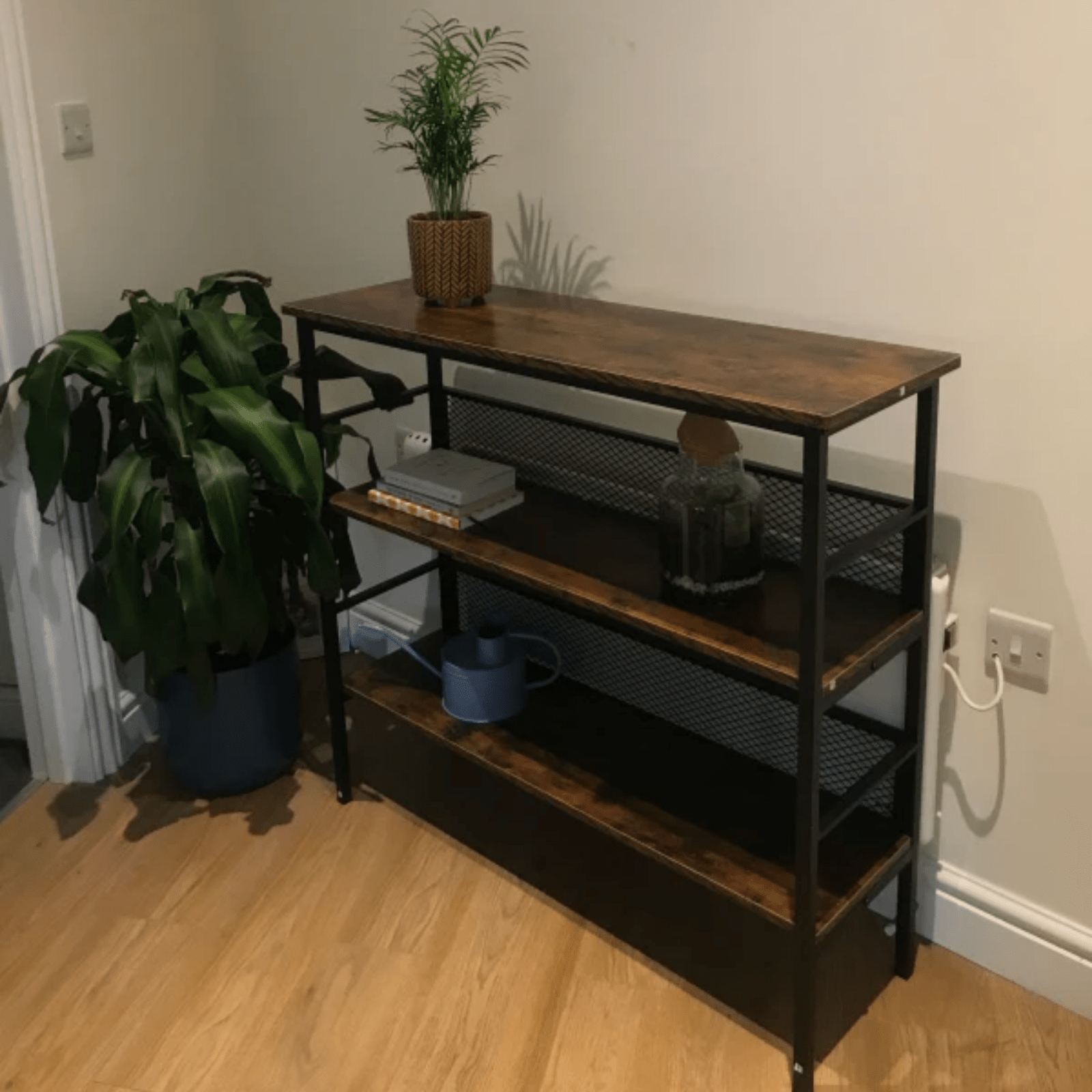 Slim Industrial Console Table Hallway Storage Display Shelving Unit Bookshelf - Home and Garden Furniture Shop - #rustic - furniture#