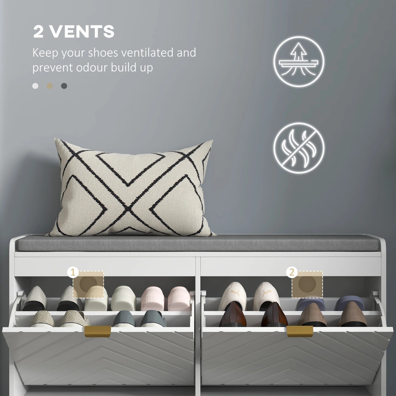 Slim Shoe Storage Bench with Seat Hallway Shoe Storage Rack Drawers for Entryway - Home and Garden Furniture Shop - rustic - furniture