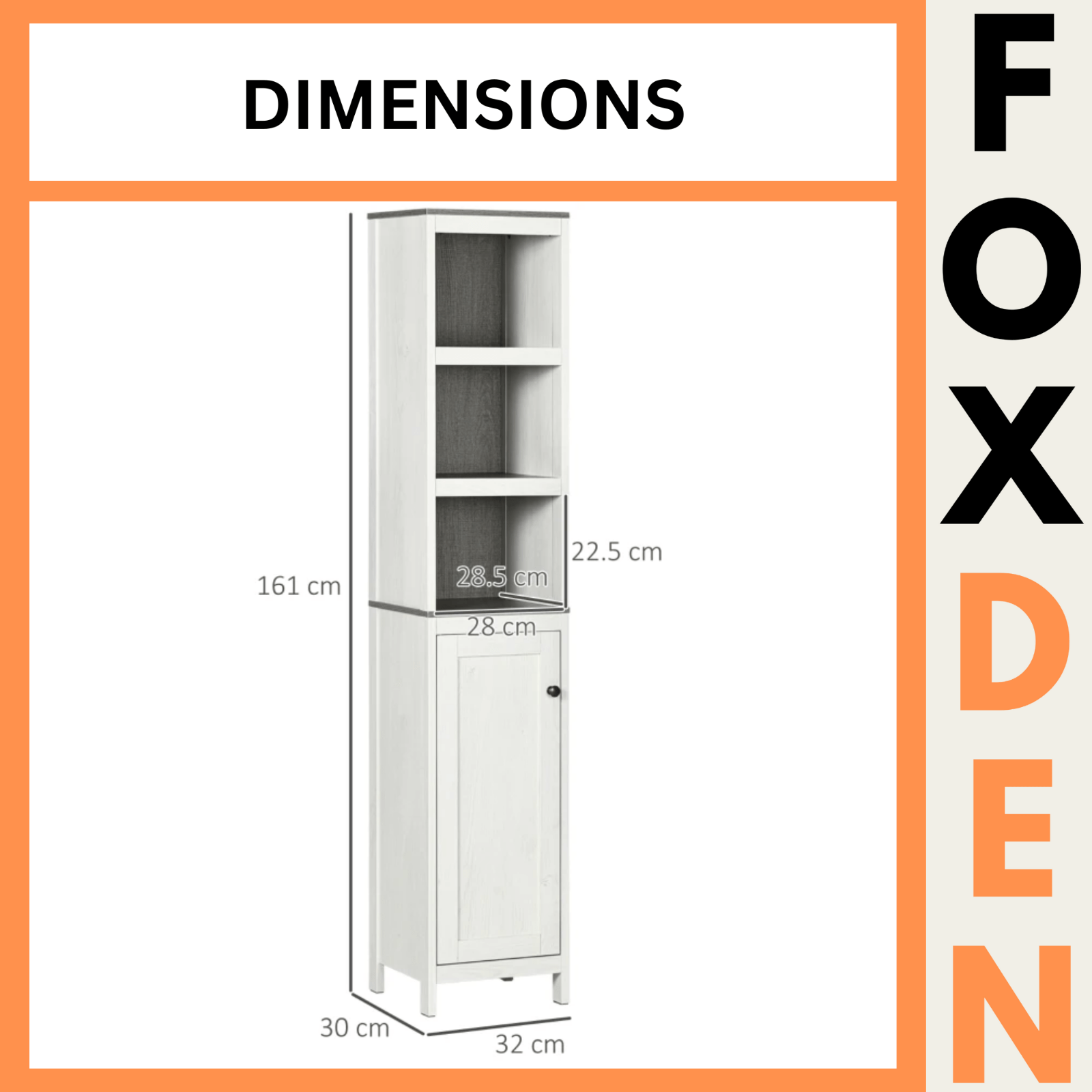 Slim Tall Bathroom Cabinet Storage Unit Modern Tallboy Cupboard Door Shelves NEW - Home and Garden Furniture Shop - rustic - furniture