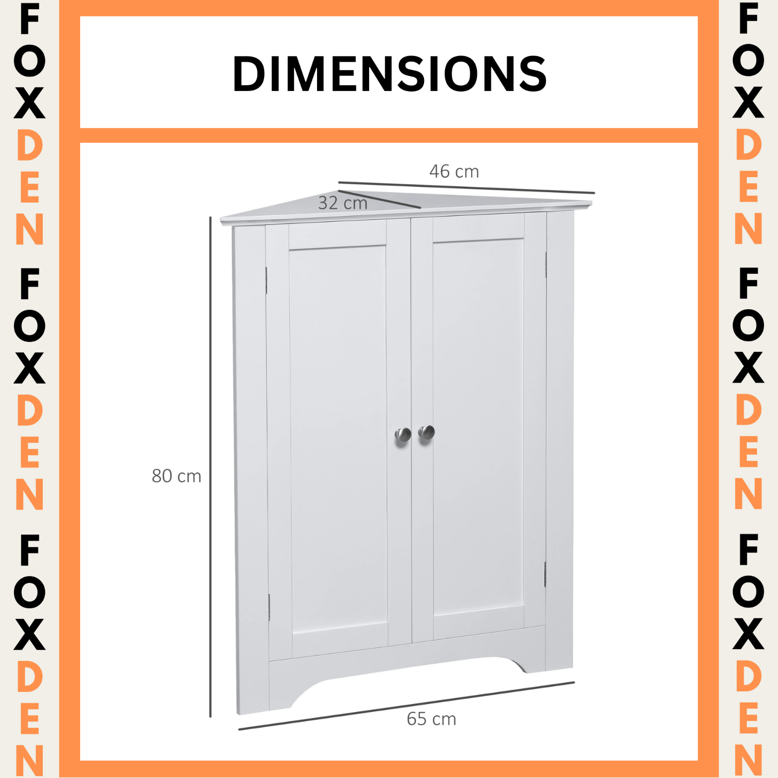 Slim White Corner Bathroom Floor Cabinet Freestanding Storage Unit Shelf Tidy - Home and Garden Furniture Shop - rustic - furniture