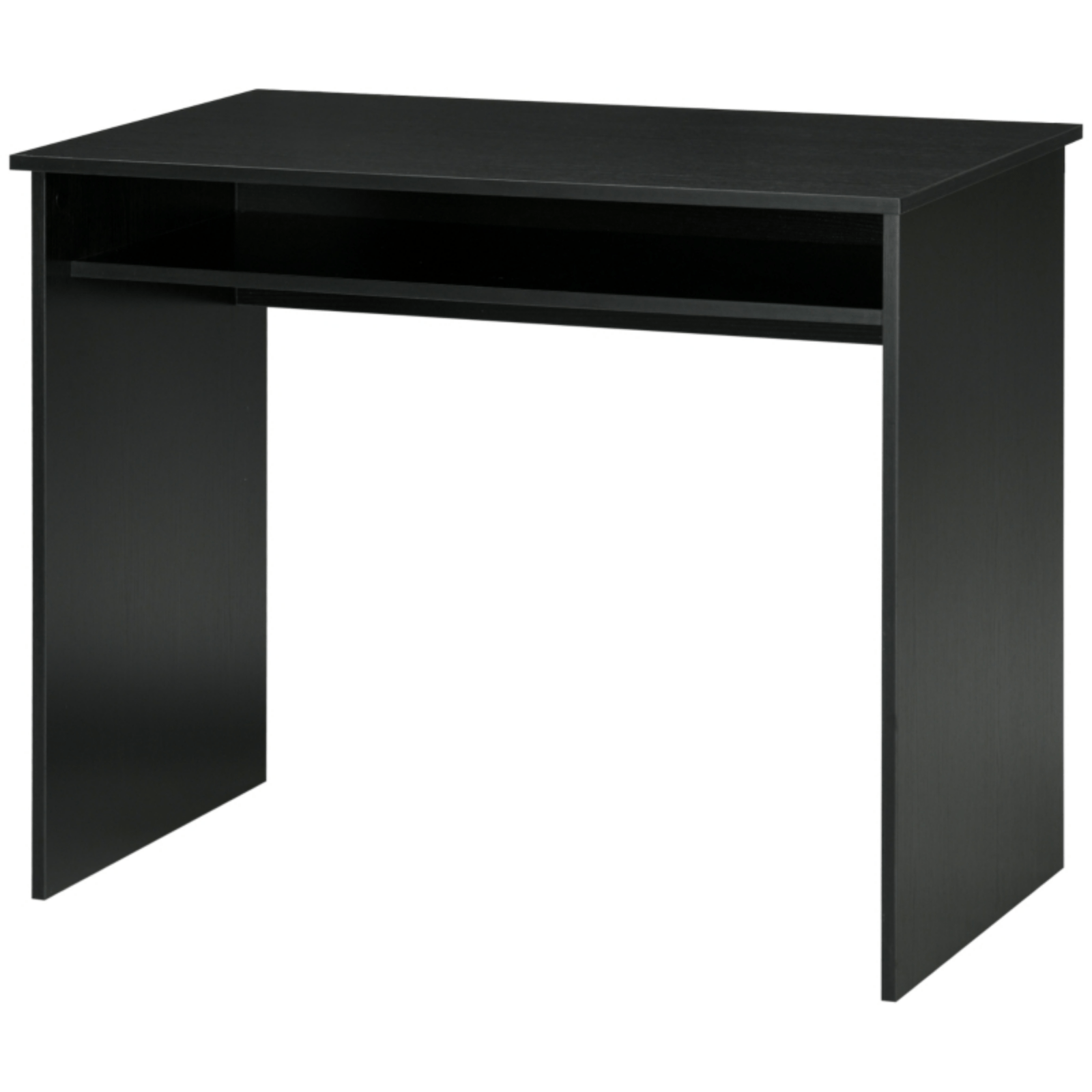Small Black Computer Desk Compact Writing Table Study Workstation Storage Shelf - Home and Garden Furniture Shop - rustic - furniture