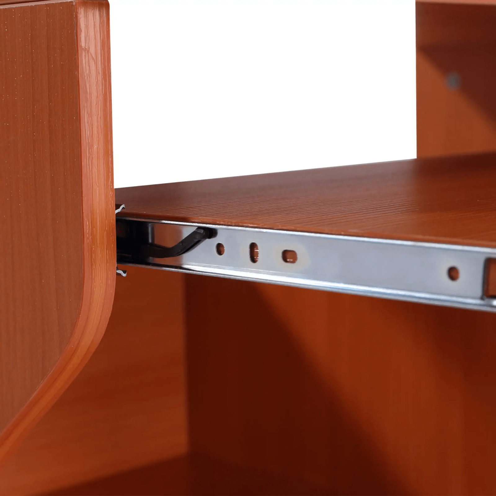 Small Computer Desk on Wheels Sliding Keyboard Tray Computer Table with Shelves - Home and Garden Furniture Shop - rustic - furniture