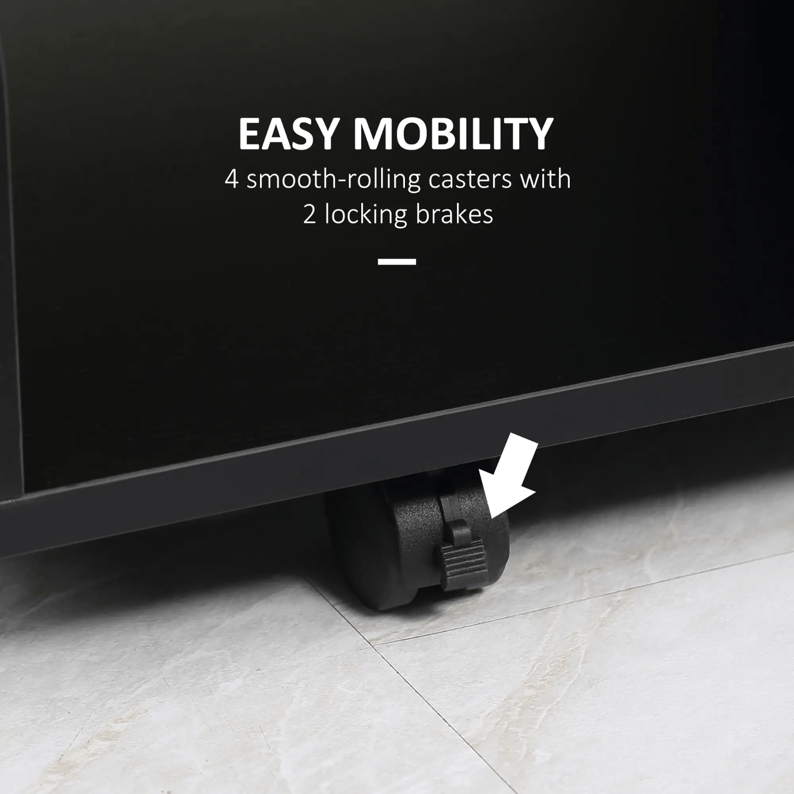 Small Computer Desk on Wheels Sliding Keyboard Tray Computer Table with Shelves - Home and Garden Furniture Shop - rustic - furniture