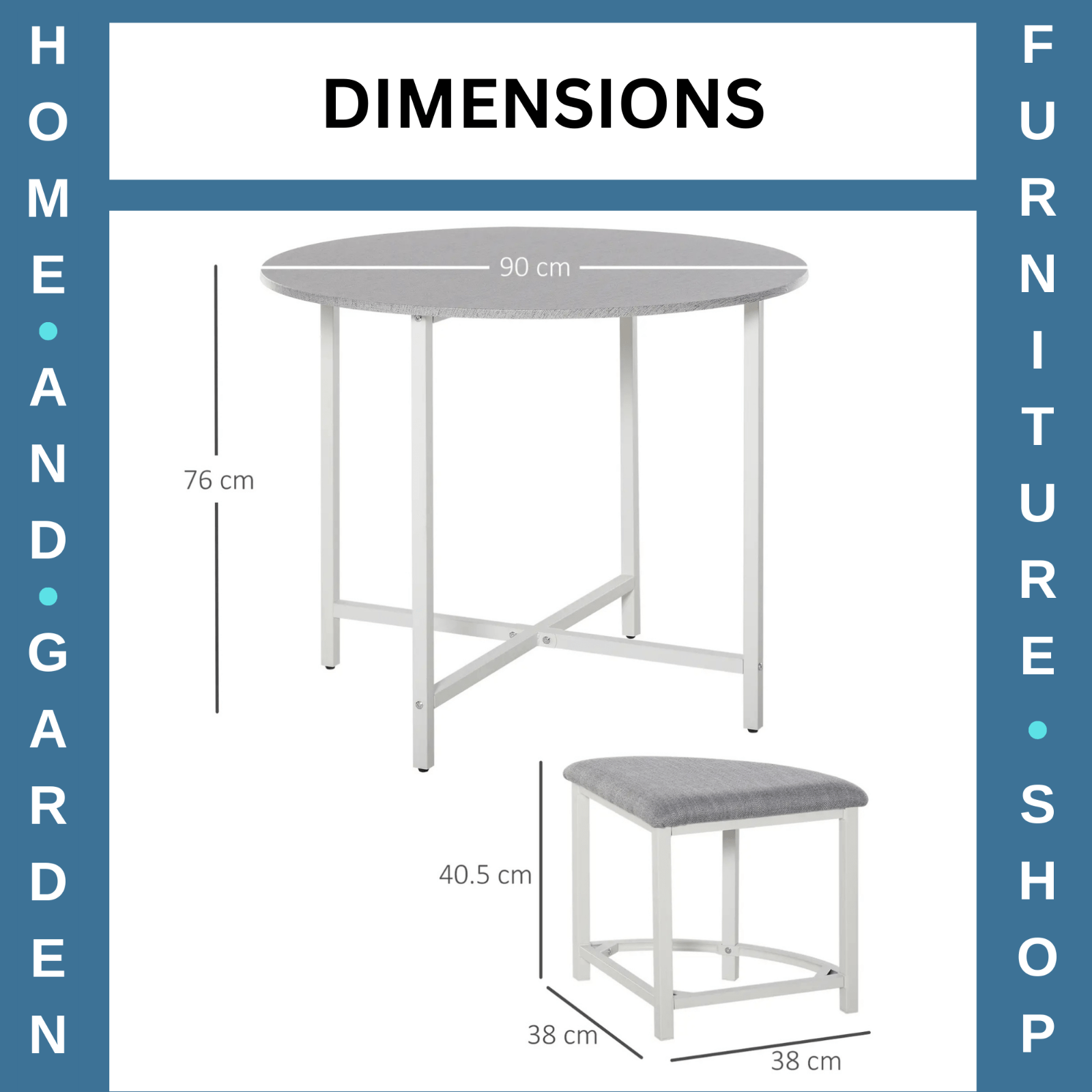 Small Dining Table 4 Chairs Kitchen Furniture Set Space Saving Breakfast Table - Home and Garden Furniture Shop - rustic - furniture