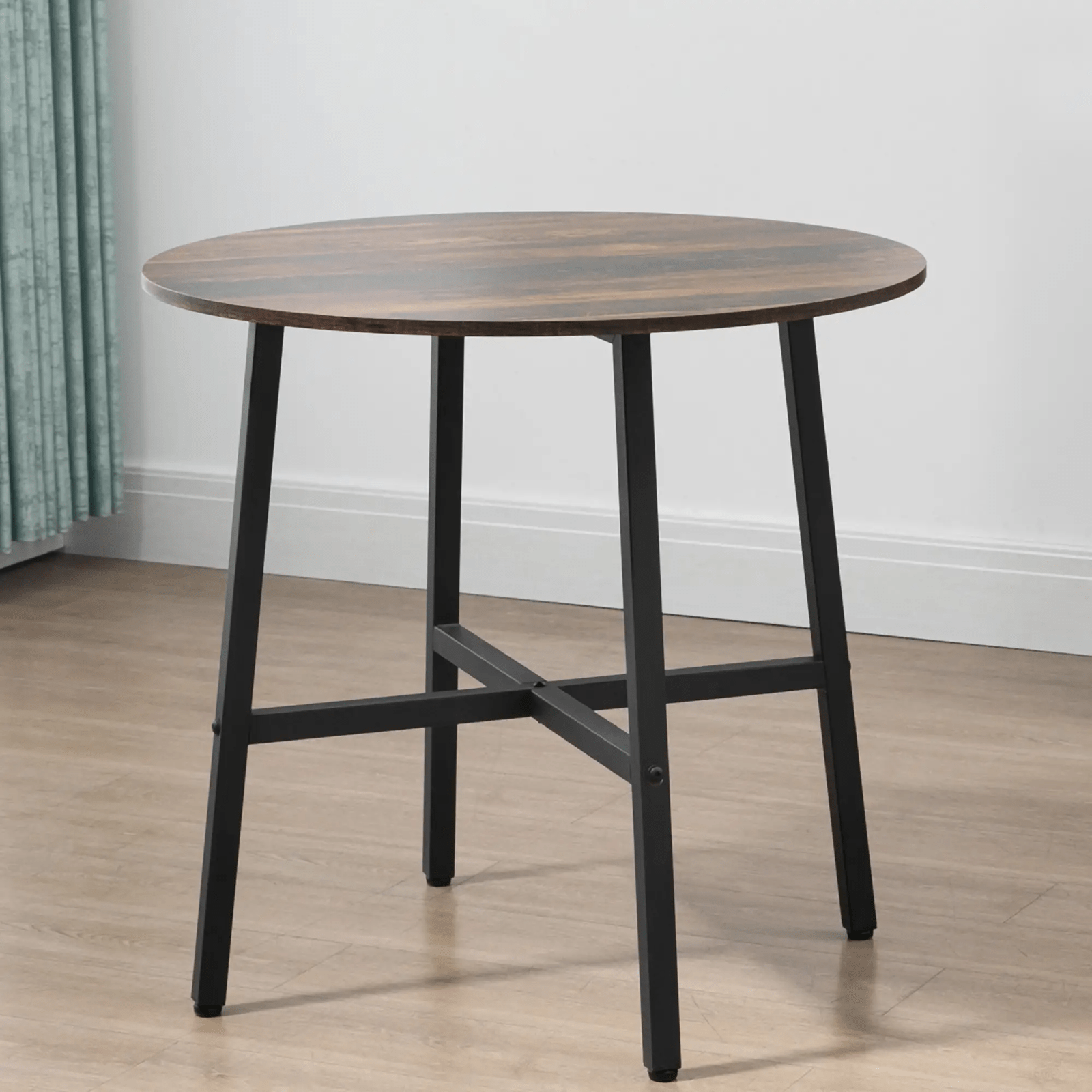 Small Round Dining Table for 4 People Metal Legs Industrial Kitchen Table 80cm - Home and Garden Furniture Shop - #rustic - furniture#