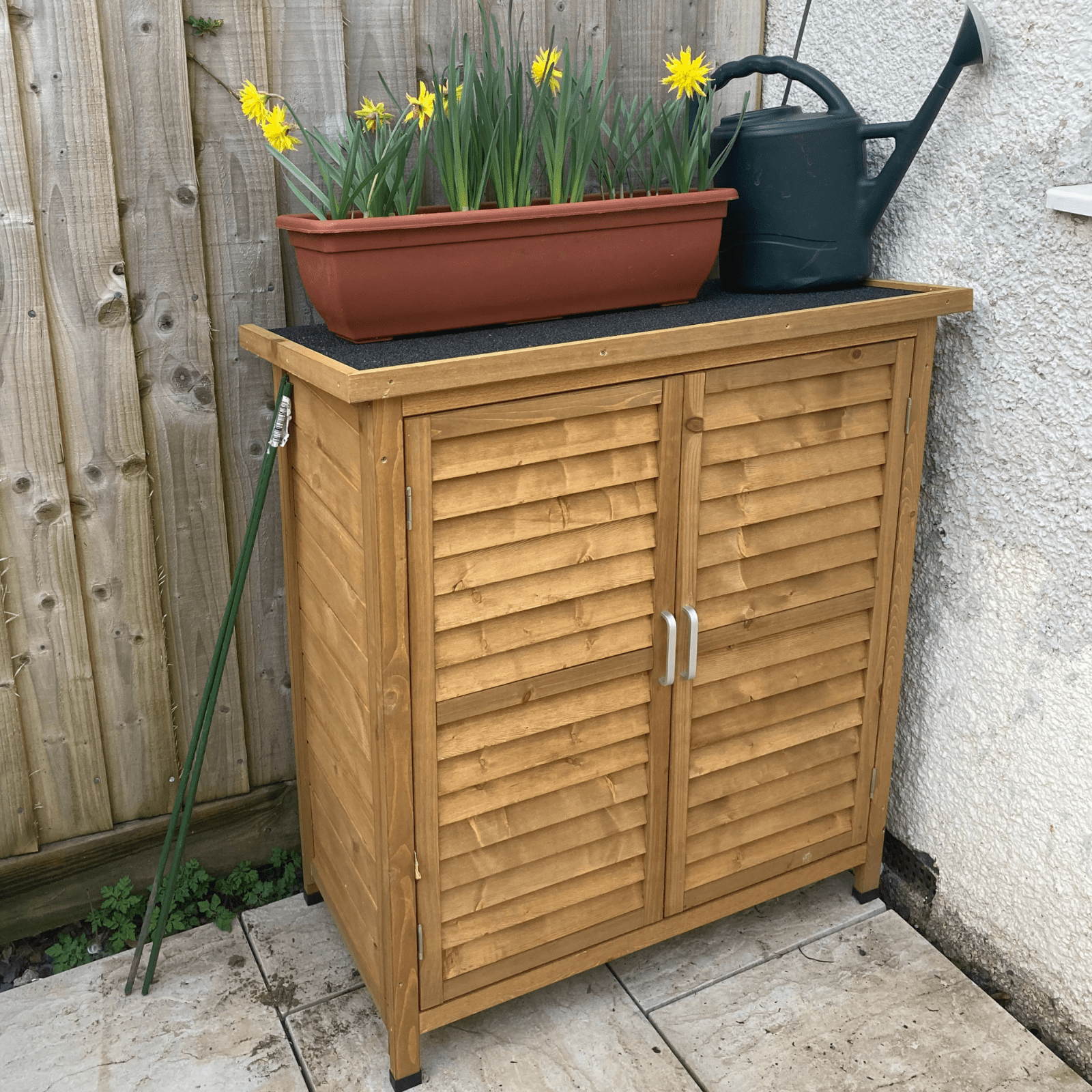 Small Wooden Garden Shed Outdoor Storage Unit Utility Tools Box Patio Cupboard - Home and Garden Furniture Shop - rustic - furniture