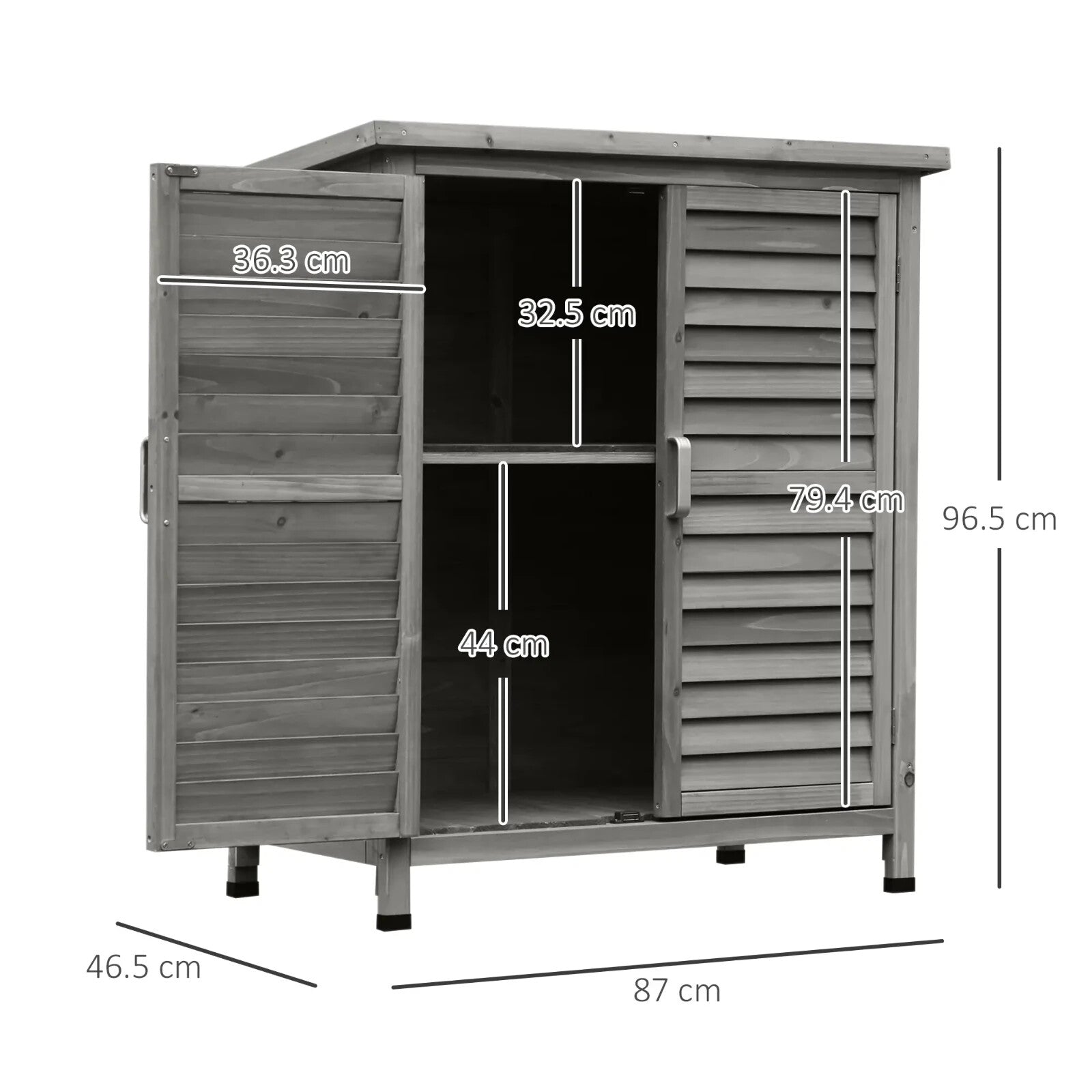Small Wooden Shed Outdoor Storage Unit Utility Tools Box Garden Patio Cupboard - Home and Garden Furniture Shop - rustic - furniture