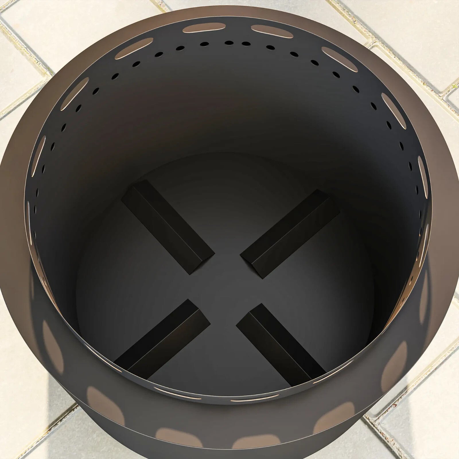 Smokeless 48.5 cm Portable Wood Burning Firepit with Poker for Garden Camping - Home and Garden Furniture Shop - rustic - furniture