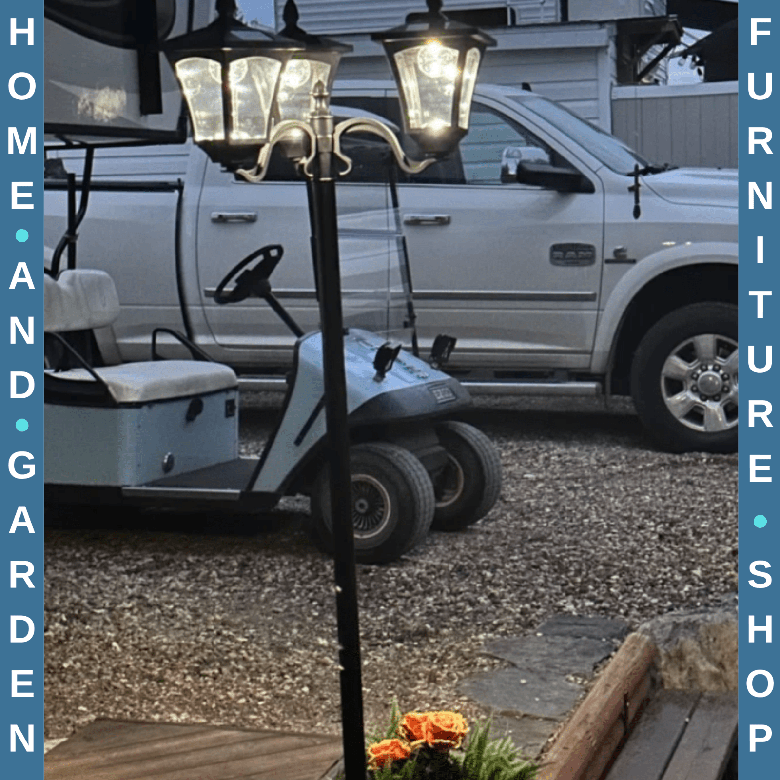 Solar Post Lamp Sensor Dimmable LED Light 3 Victorian Base with Way Head Black - Home and Garden Furniture Shop - rustic - furniture