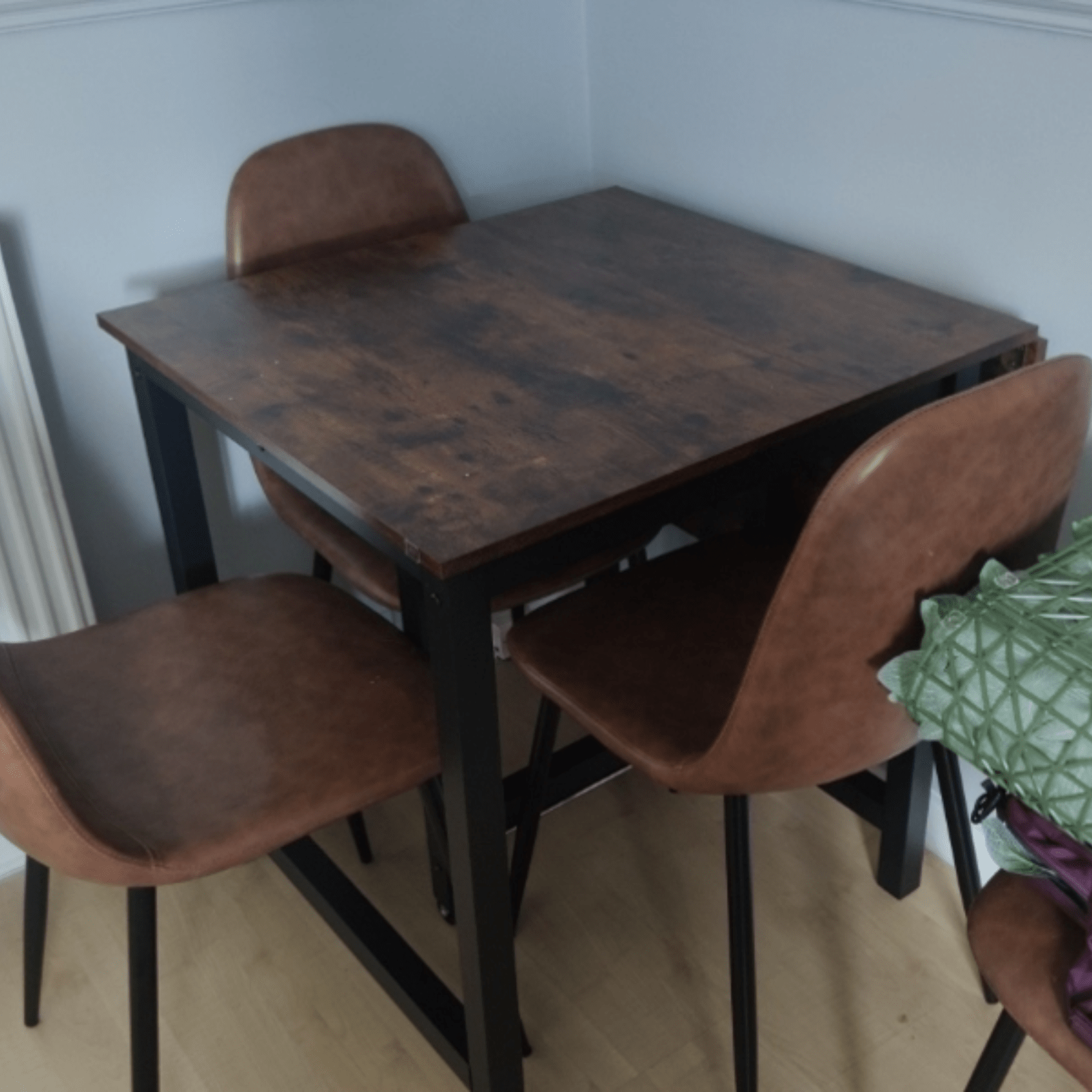 Space Saving Industrial Drop Leaf Dining Table Folding Kitchen Table Desk Metal - Home and Garden Furniture Shop - rustic - furniture