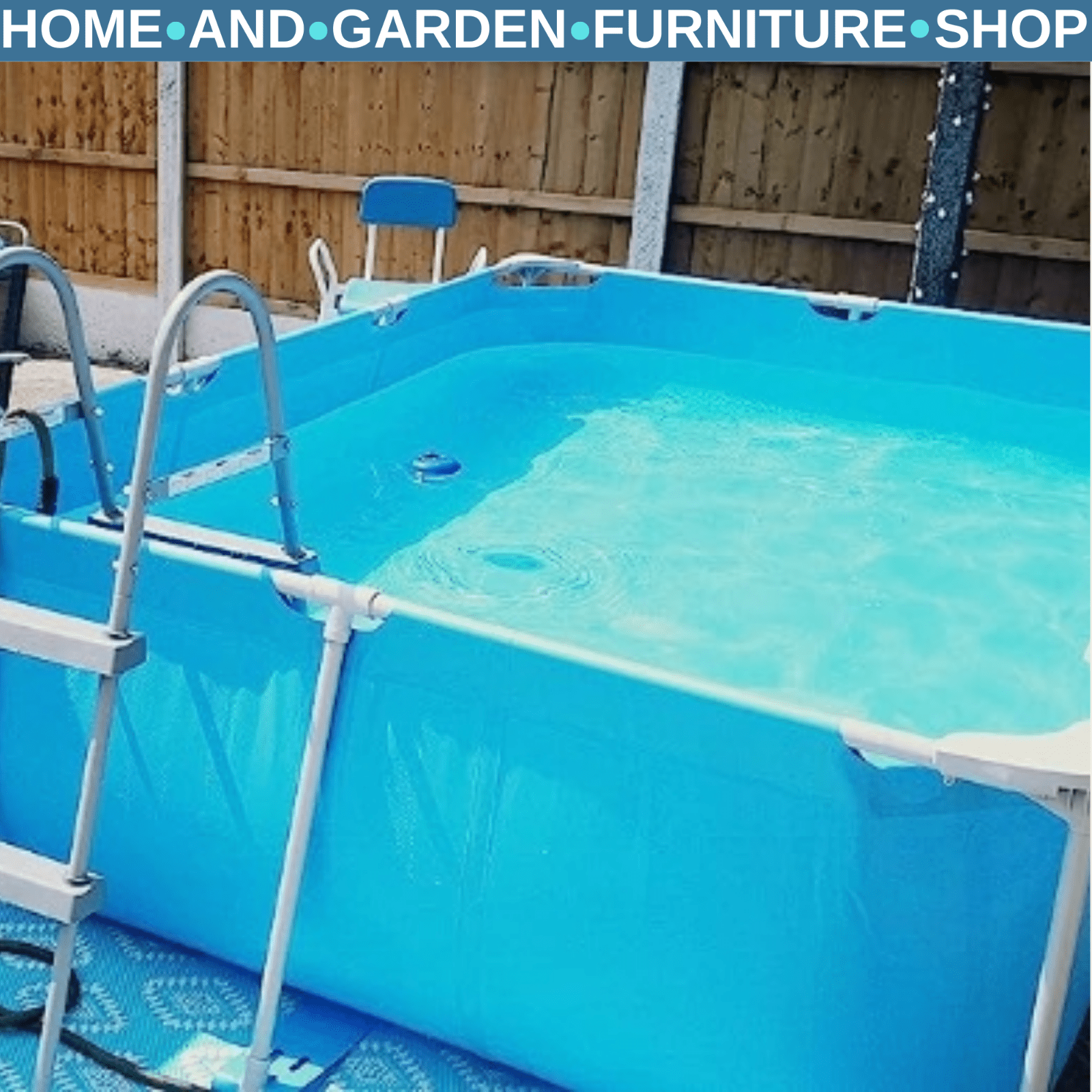 Steel Frame Swimming Pool w/ Filter Pump Reinforced Sidewalls 292 x 190 x 75 cm - Home and Garden Furniture Shop - rustic - furniture