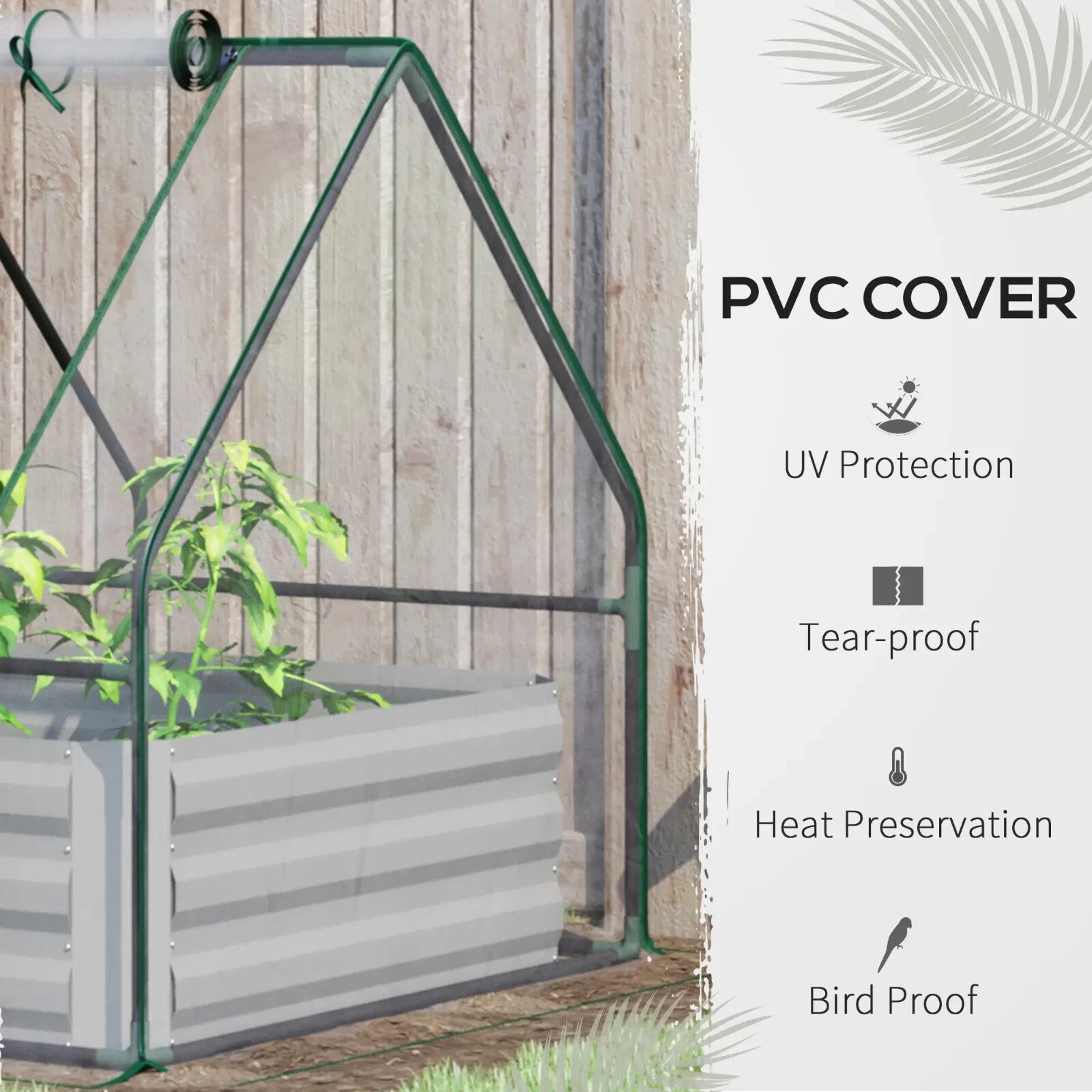 Steel Raised Garden Planter Box Kit w/ Greenhouse Cover for Use Outdoor Growing - Home and Garden Furniture Shop - rustic - furniture