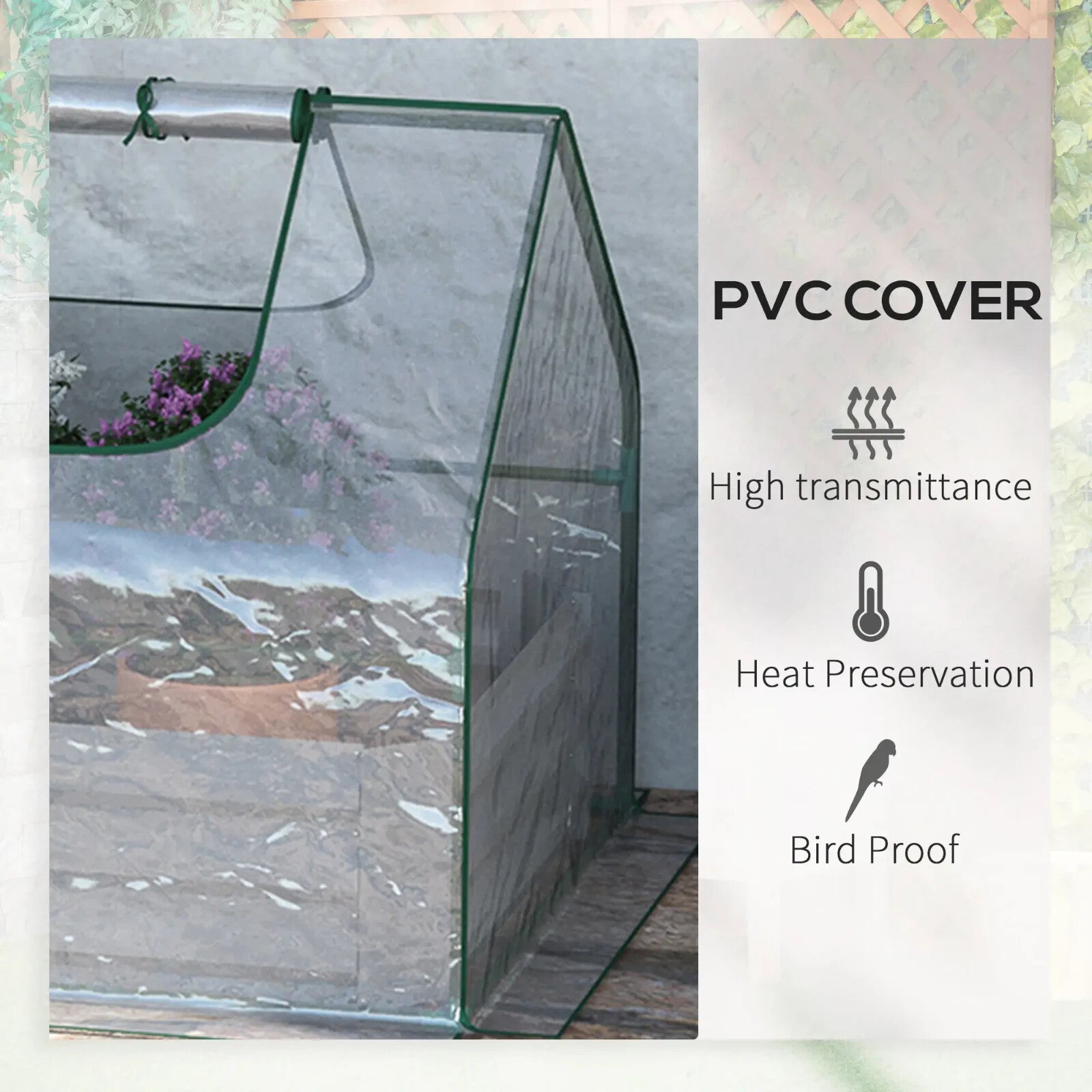 Steel Raised Garden Planter Box Kit w/ Greenhouse Cover Outdoor Dual Use Growing - Home and Garden Furniture Shop - rustic - furniture