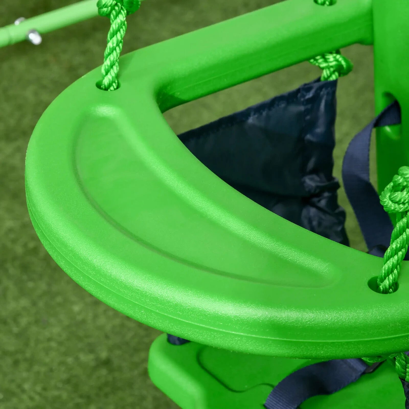 Steel Toddler Nursery Swing Outdoor Garden Seat with Safety Belt and Backrest - Home and Garden Furniture Shop - rustic - furniture