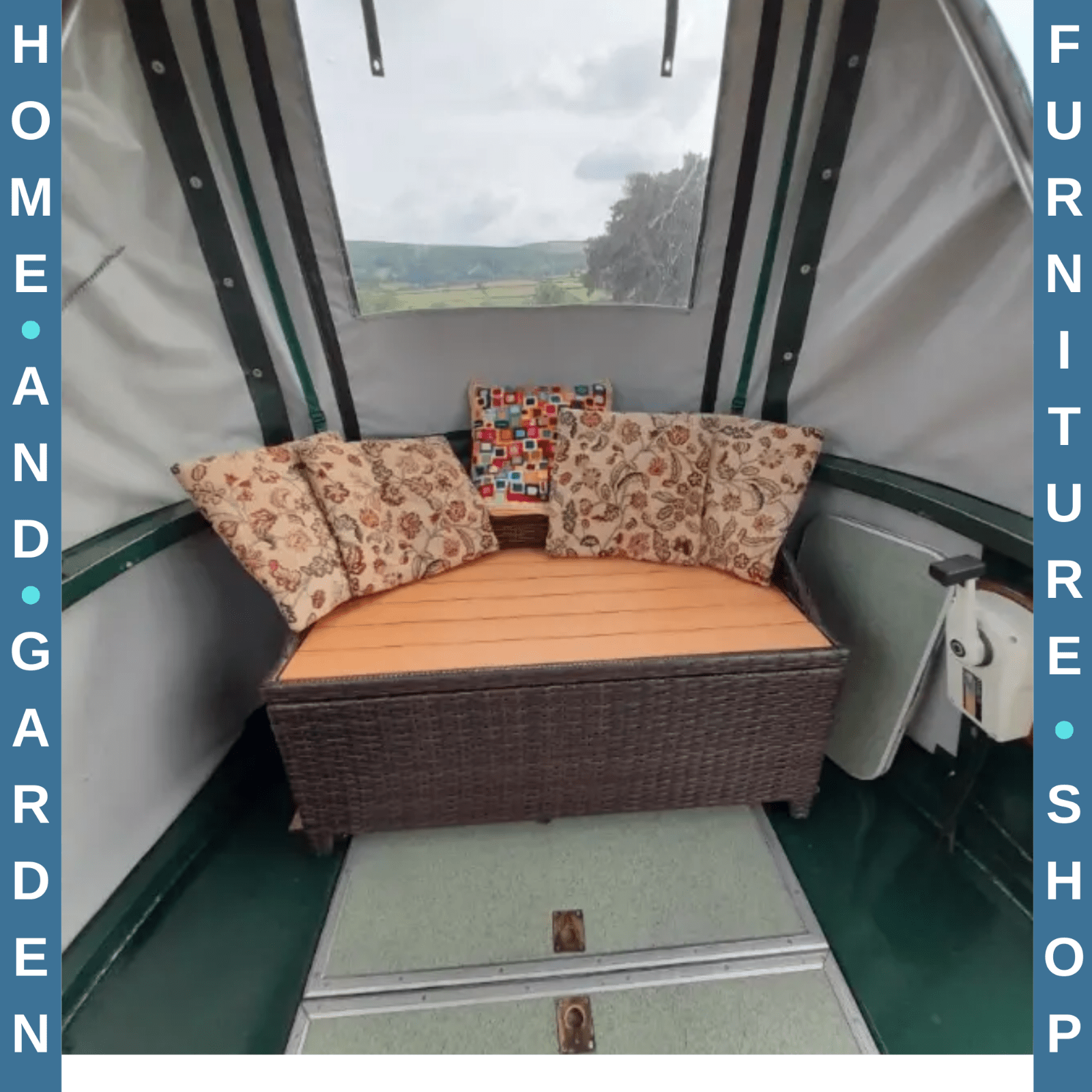 Storage Box PE Rattan Powder Coated w/ Seat Bench Rectangular Shape Mixed Brown - Home and Garden Furniture Shop - rustic - furniture