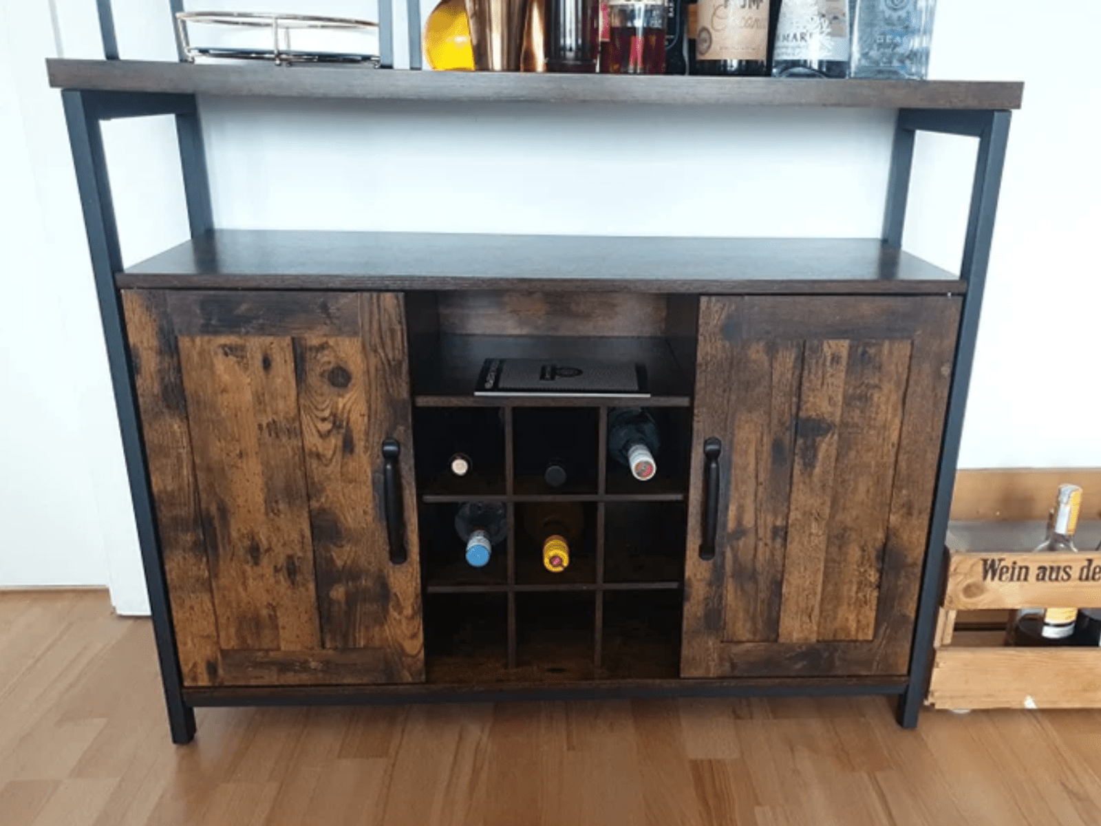 Storage Cabinet Sideboard and Buffet Table with Wine Holder Cupboard Drinks Unit - Home and Garden Furniture Shop - rustic - furniture