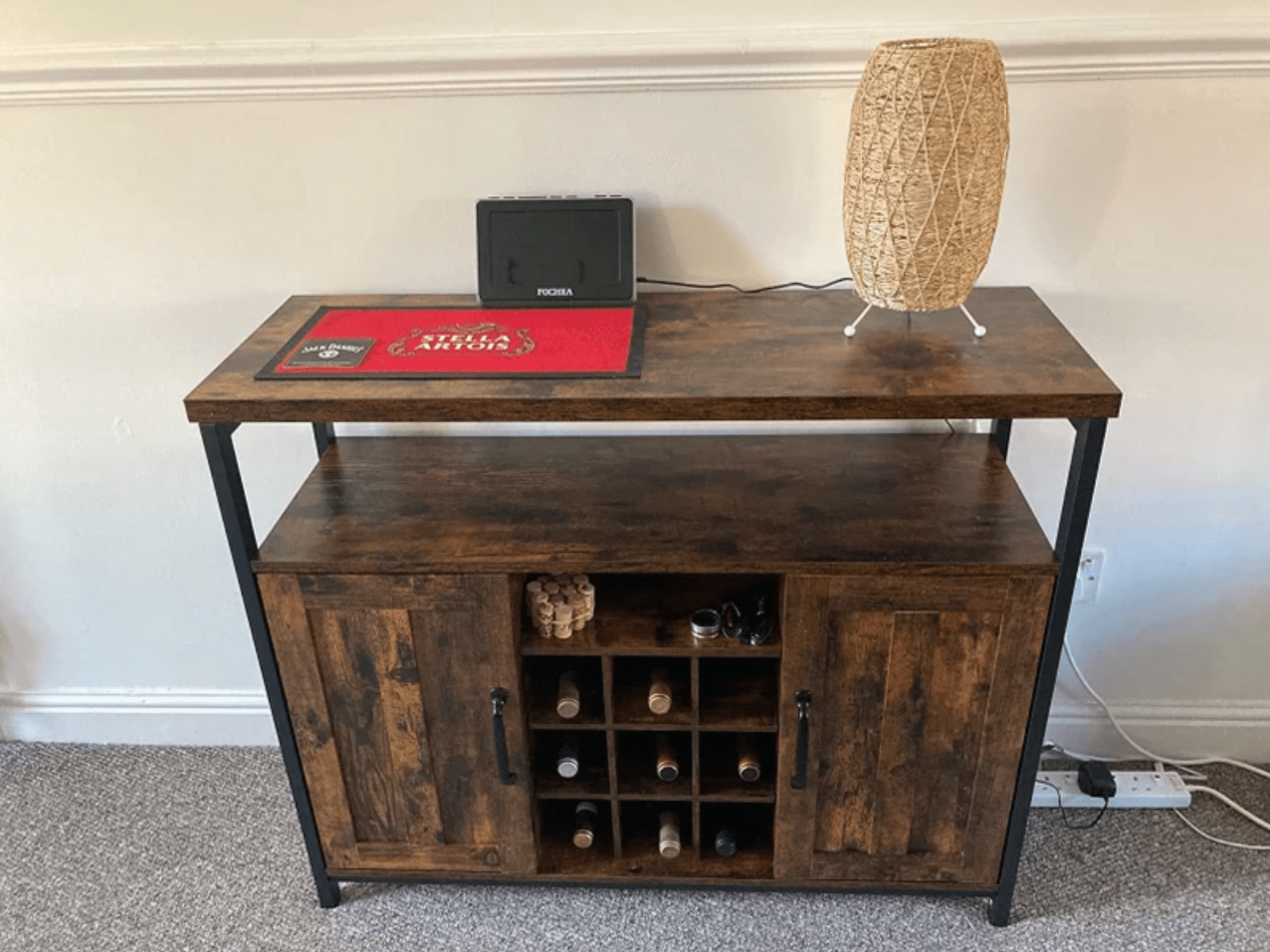 Storage Cabinet Sideboard and Buffet Table with Wine Holder Cupboard Drinks Unit - Home and Garden Furniture Shop - rustic - furniture