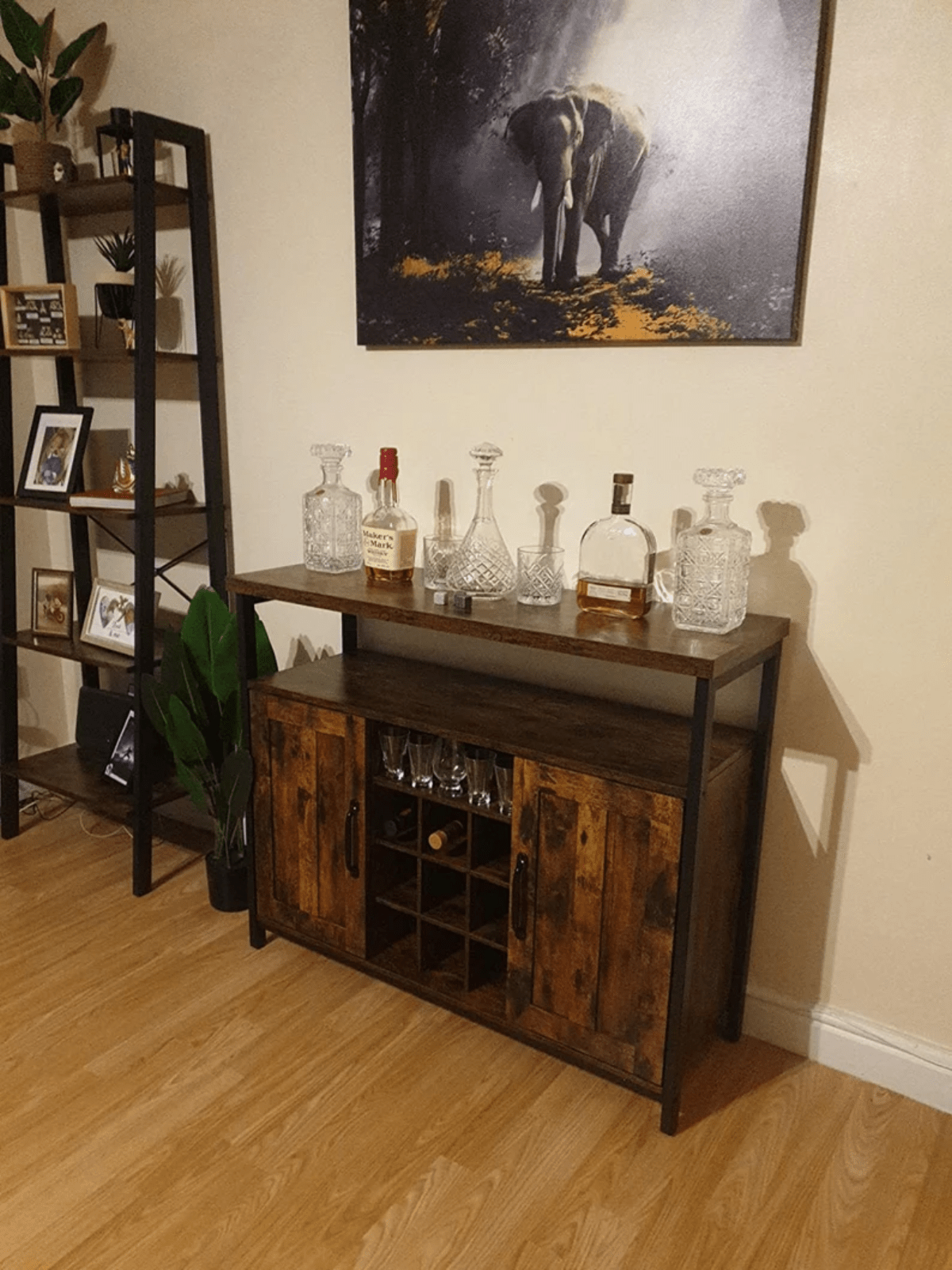 Storage Cabinet Sideboard and Buffet Table with Wine Holder Cupboard Drinks Unit - Home and Garden Furniture Shop - rustic - furniture
