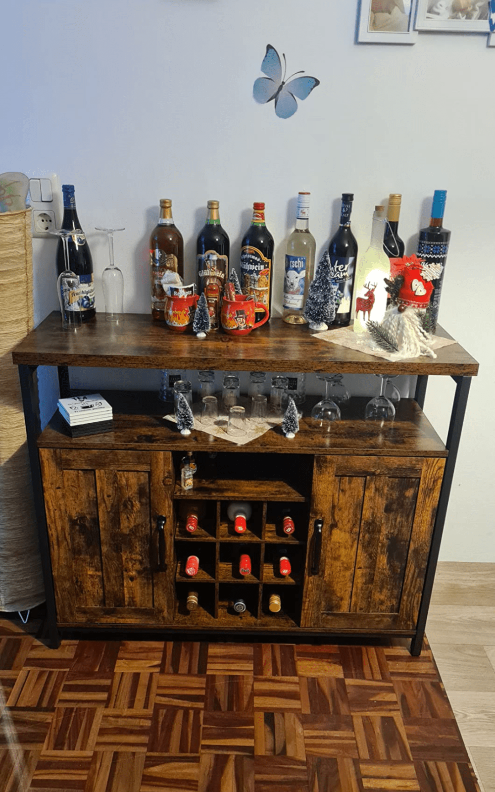 Storage Cabinet Sideboard and Buffet Table with Wine Holder Cupboard Drinks Unit - Home and Garden Furniture Shop - rustic - furniture