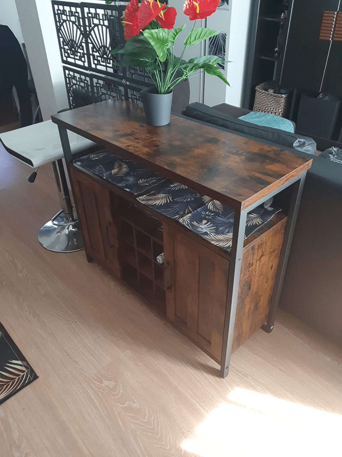 Storage Cabinet Sideboard and Buffet Table with Wine Holder Cupboard Drinks Unit - Home and Garden Furniture Shop - rustic - furniture
