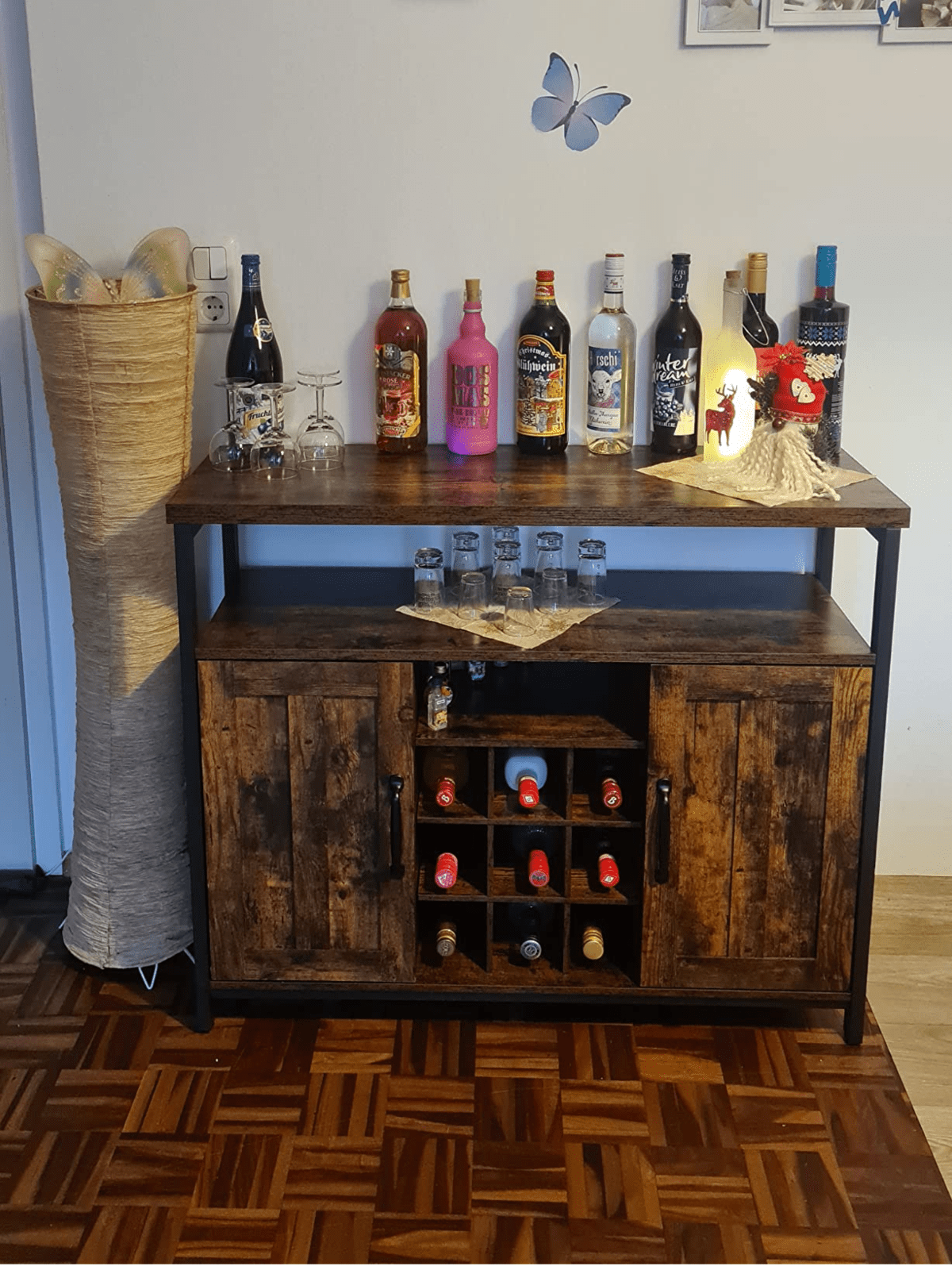 Storage Cabinet Sideboard and Buffet Table with Wine Holder Cupboard Drinks Unit - Home and Garden Furniture Shop - rustic - furniture