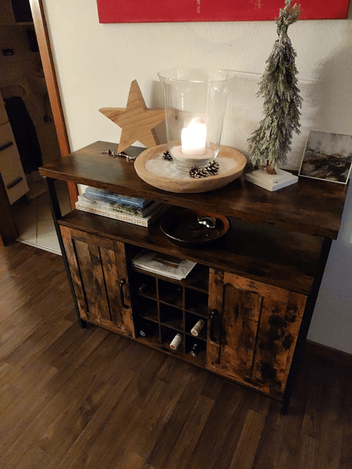 Storage Cabinet Sideboard and Buffet Table with Wine Holder Cupboard Drinks Unit - Home and Garden Furniture Shop - rustic - furniture