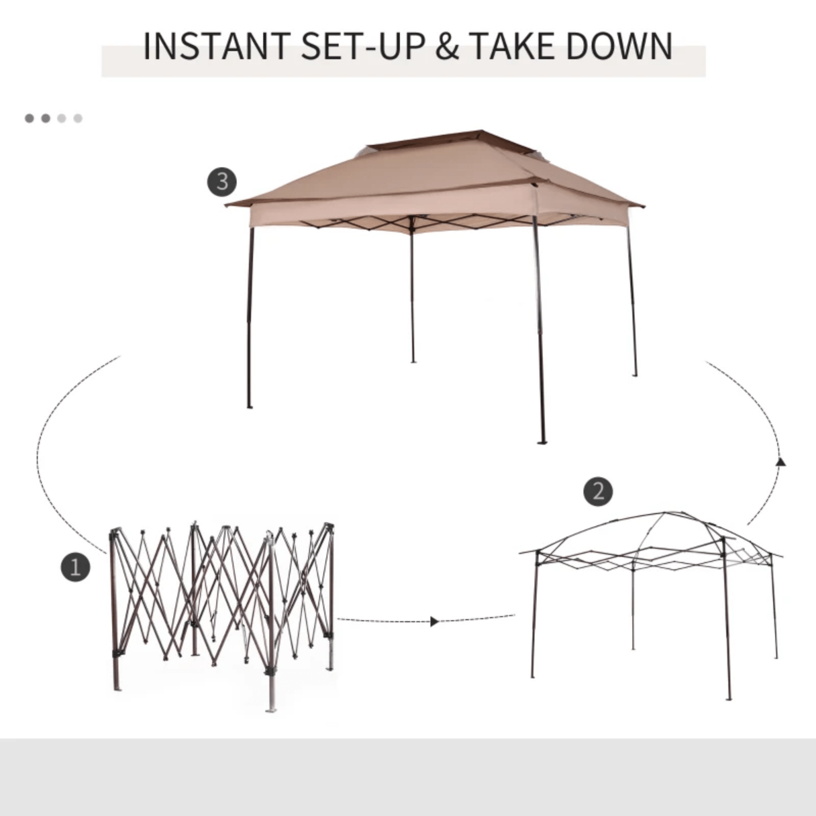 Strong Metal Outdoor Pop Up Gazebo With Sides Heavy Duty Garden Tent Party Patio - Home and Garden Furniture Shop - #rustic - furniture#